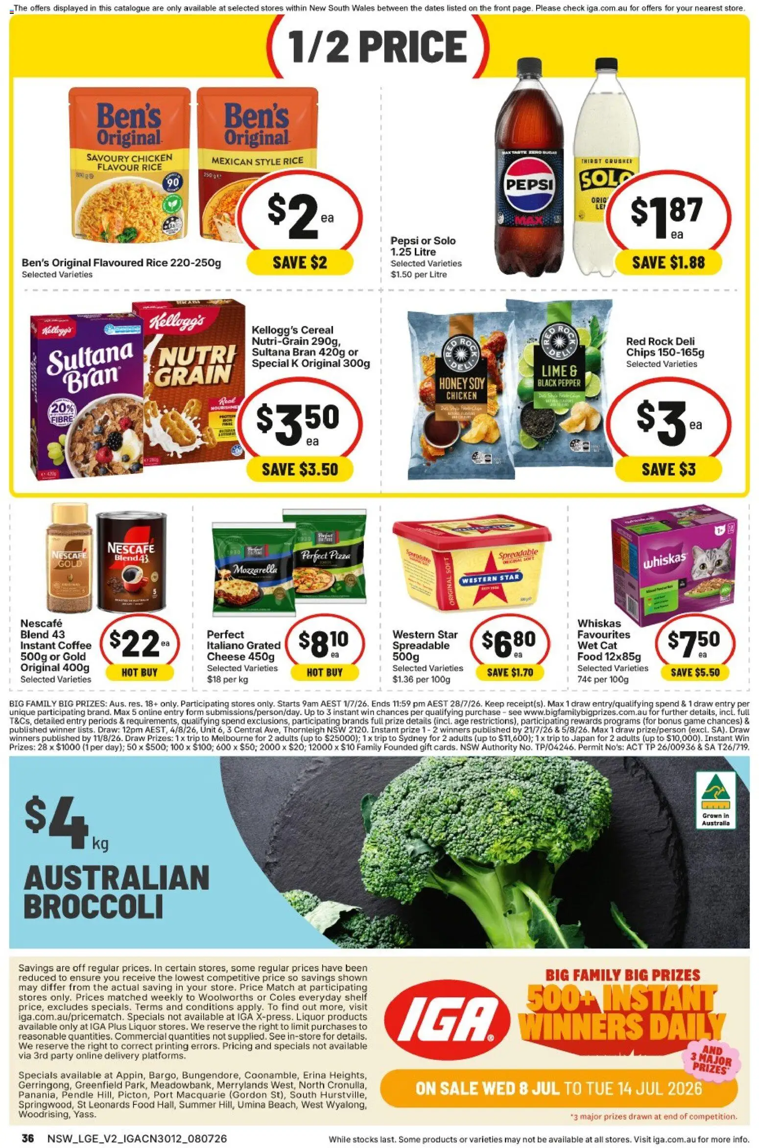 IGA catalogue - valid from 08/07/2026 | Page: 34 | Products: Chicken, Chips, Lime, Game