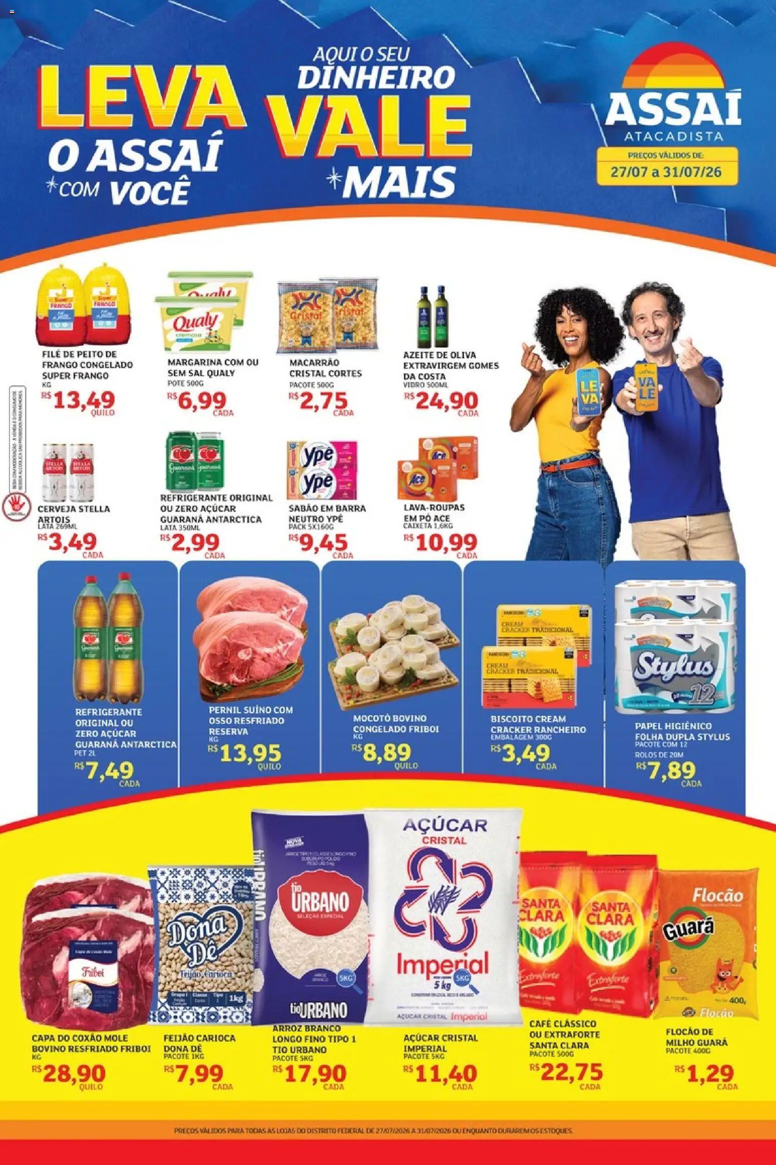 Assaí Atacadista Folheto - válido de 27/07/2026 | Página: 1 | Produtos: Café, Cerveja, Açúcar, Refrigerante
