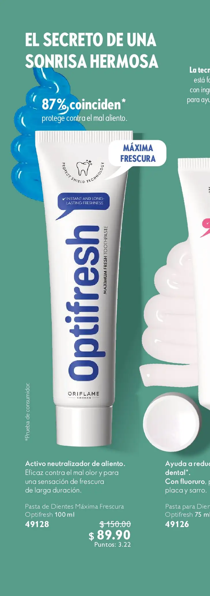 Nuevas ofertas de Oriflame válidas en toda la República Mexicana desde el 09.05.2026. ¡Encuentra las mejores ofertas en Oriflame campaña 7 2026! | Página: 224 | Productos: Pasta