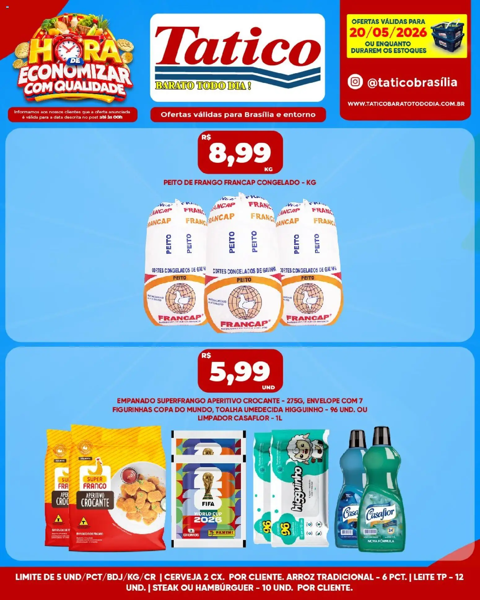 Tatico Folheto - válido de 20.05.2026 | Página: 8 | Produtos: Envelope, Hambúrguer, Frango, Peito de frango