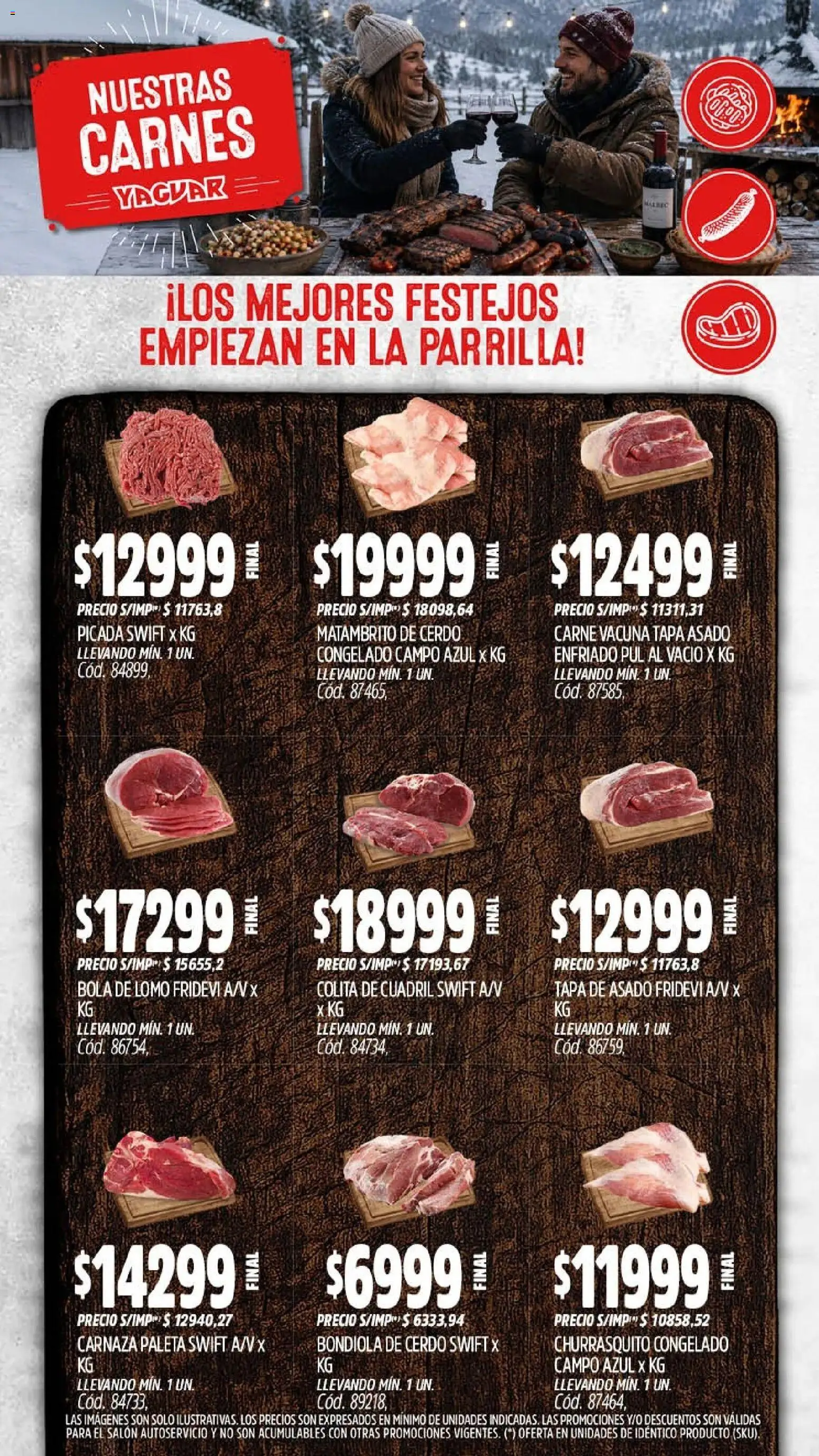 Yaguar - Oferta Semanal Trelew │ válido desde el 27/07/2026 | Página: 8 | Productos: Parrilla, Paleta, Cerdo