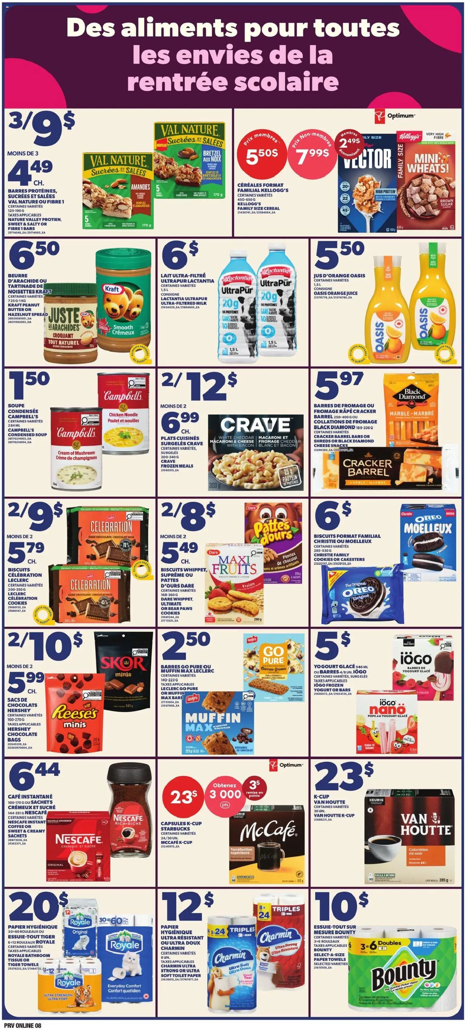 Provigo flyer valid from Aug 27, 2026 | Page: 9 | Products: Cream, Cookies, Milk, Coffee