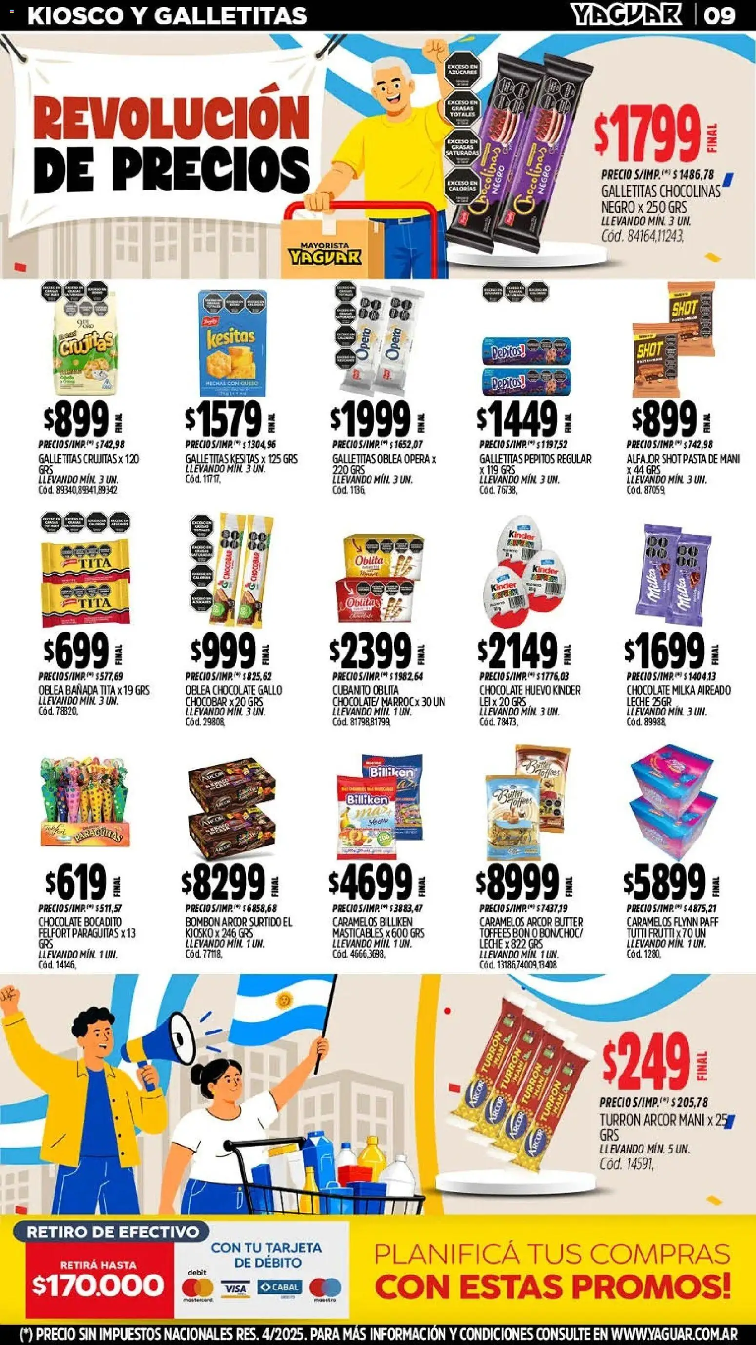 Yaguar - Oferta Semanal Misiones │ válido desde el 25.05.2026 | Página: 9 | Productos: Galletitas, Mani, Chocolate, Turrón