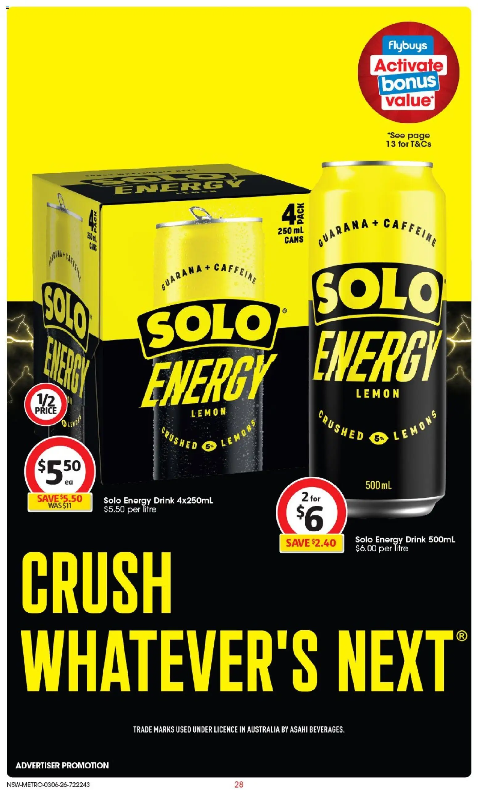 Coles catalogue - valid from 03.06.2026 | Page: 28 | Products: Energy drink, Lemon