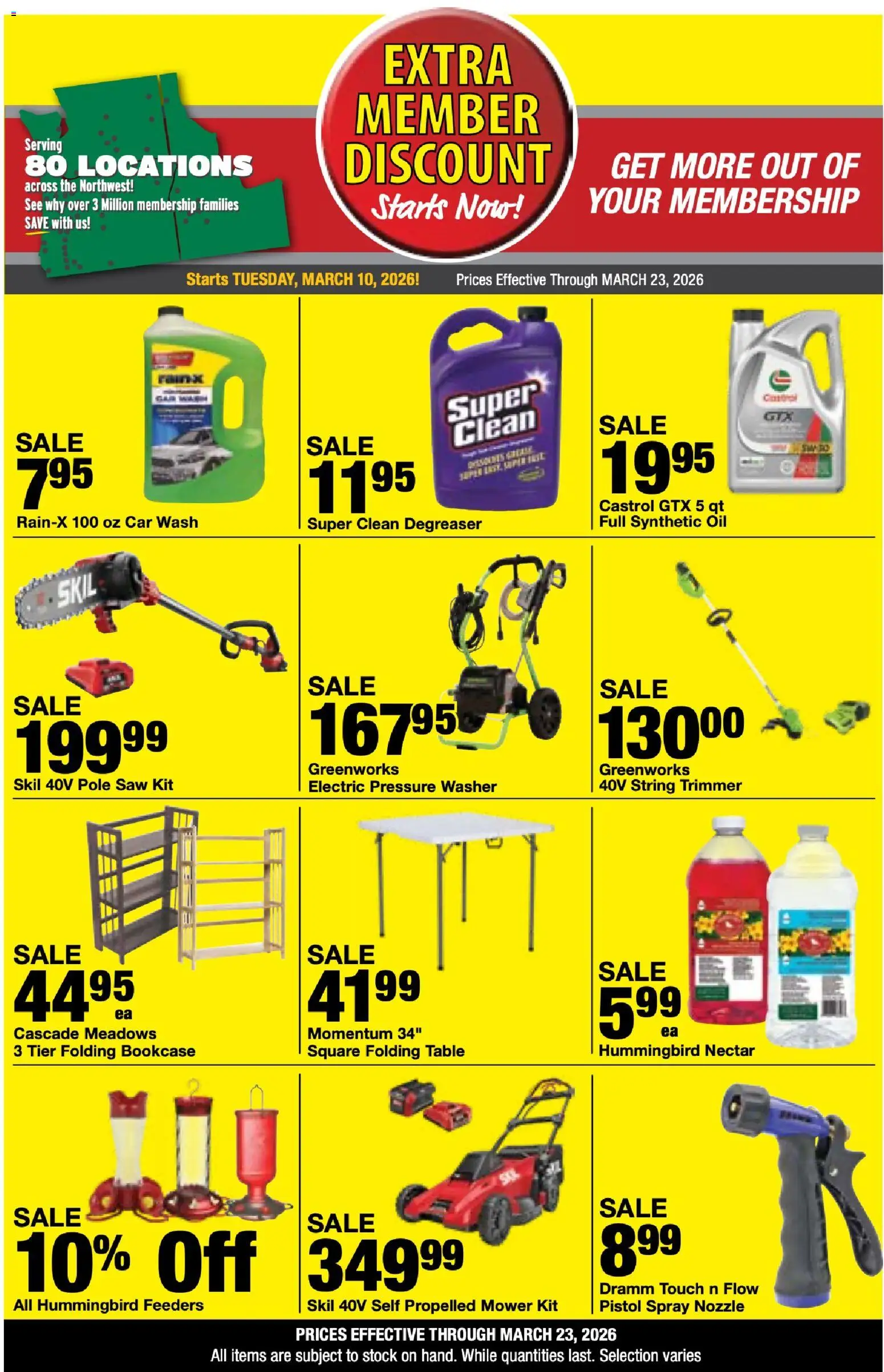 Bi-Mart Extra Membership Discount - valid from 10.03.2026 | Page: 8 | Products: Mower, Saw, Oil, Washer