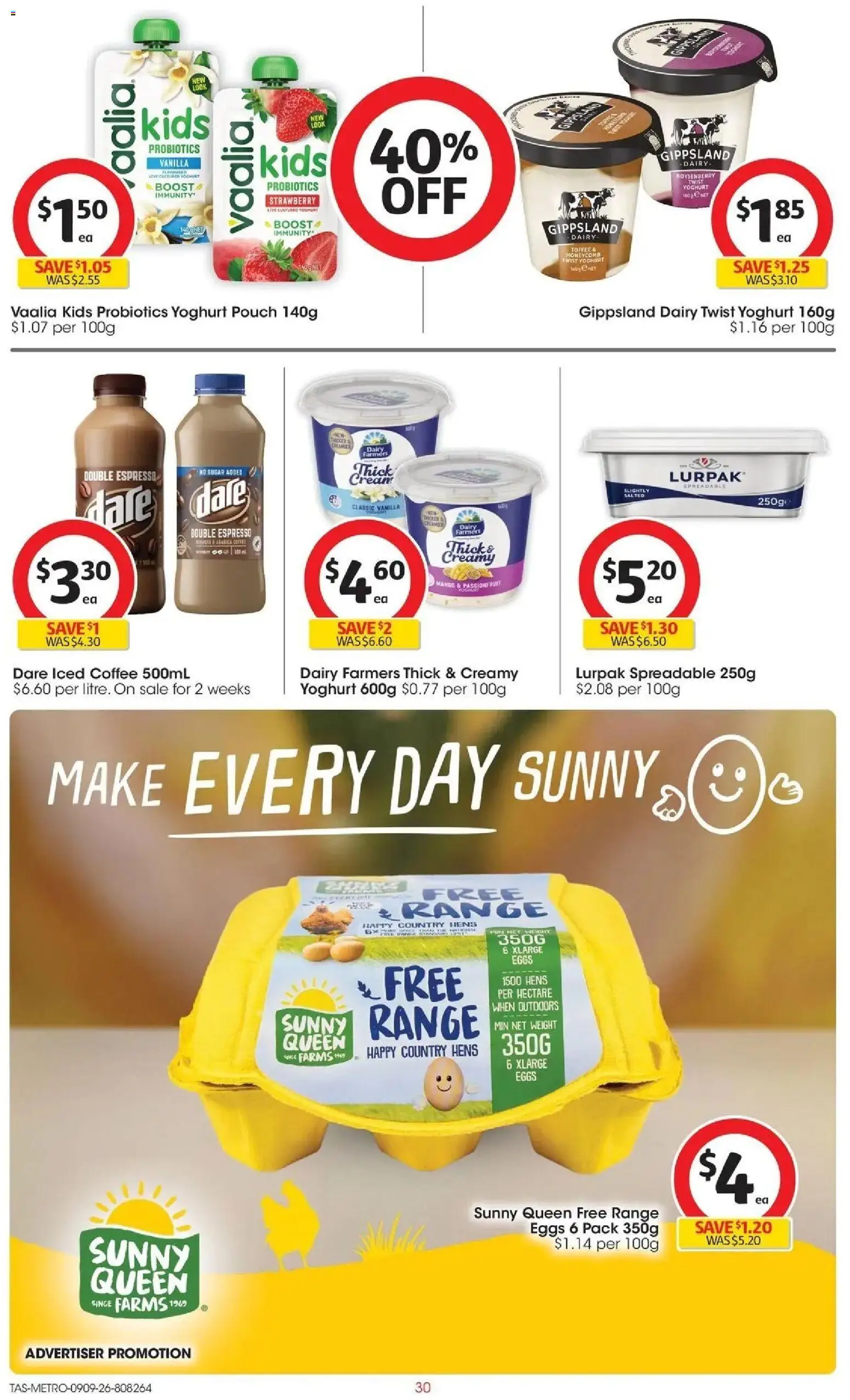 Coles catalogue - valid from 09/09/2026 | Page: 30 | Products: Dairy, Butter, Coffee, Sugar