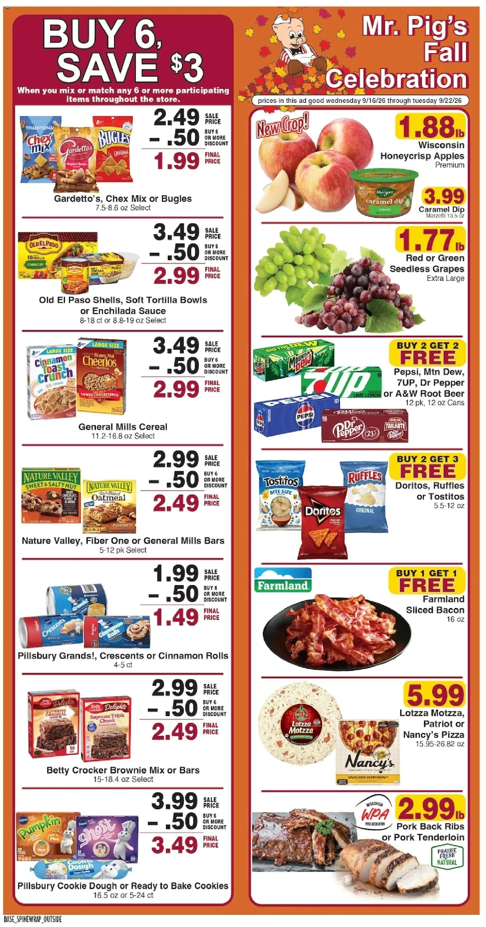 Piggly Wiggly Weekly Ad - valid from 09/16/2026 | Page: 1 | Products: Pizza, Beer, Oatmeal, Pepsi