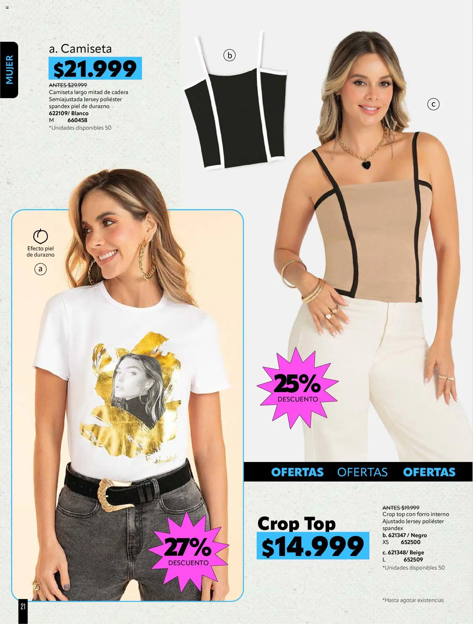 Pacifika revista - valida desde el 21/07/2026 | Página: 185 | Productos: Camiseta, Top, Durazno