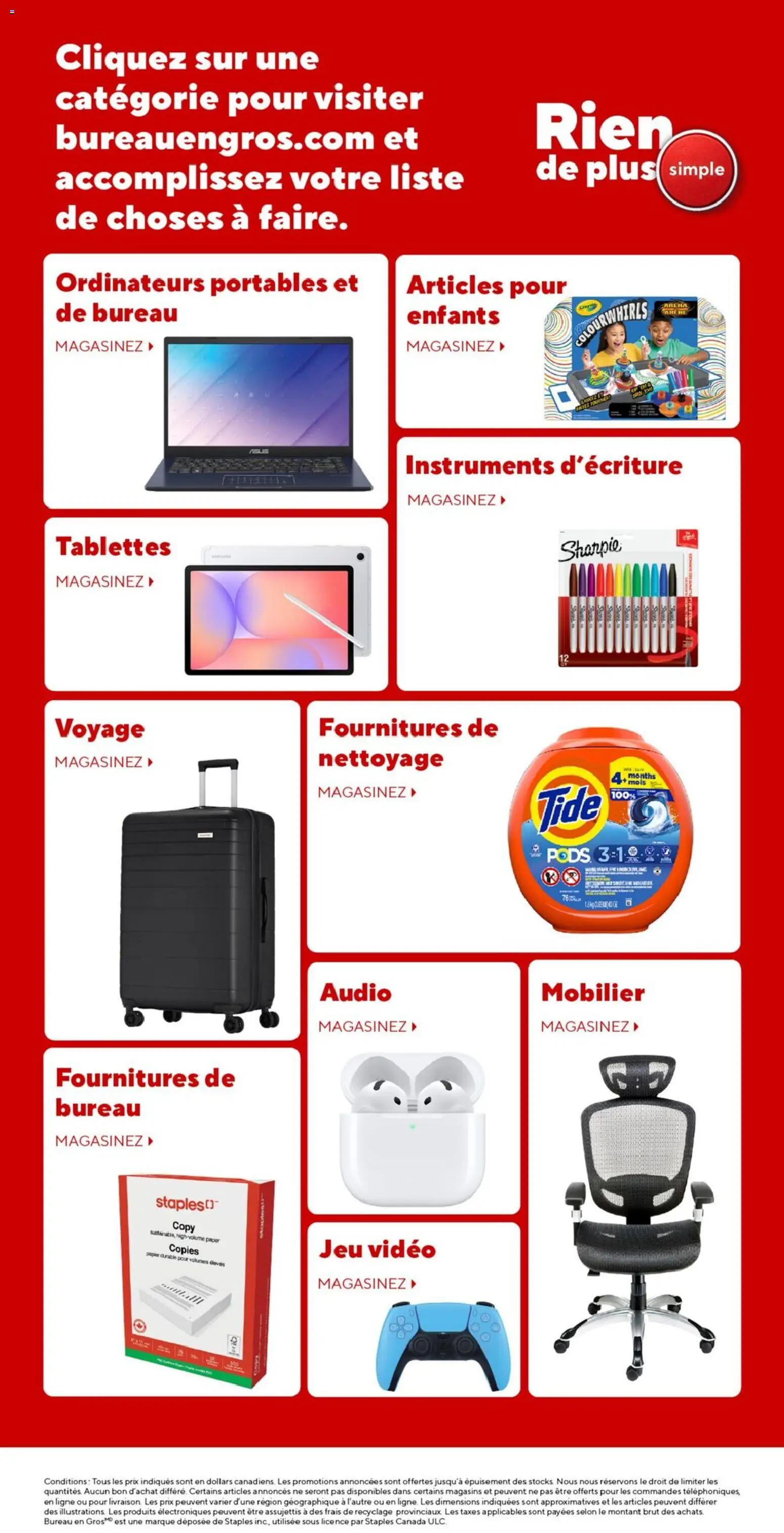 Staples flyer valid from Sep 18, 2026 | Page: 21 | Products: Video, Audio