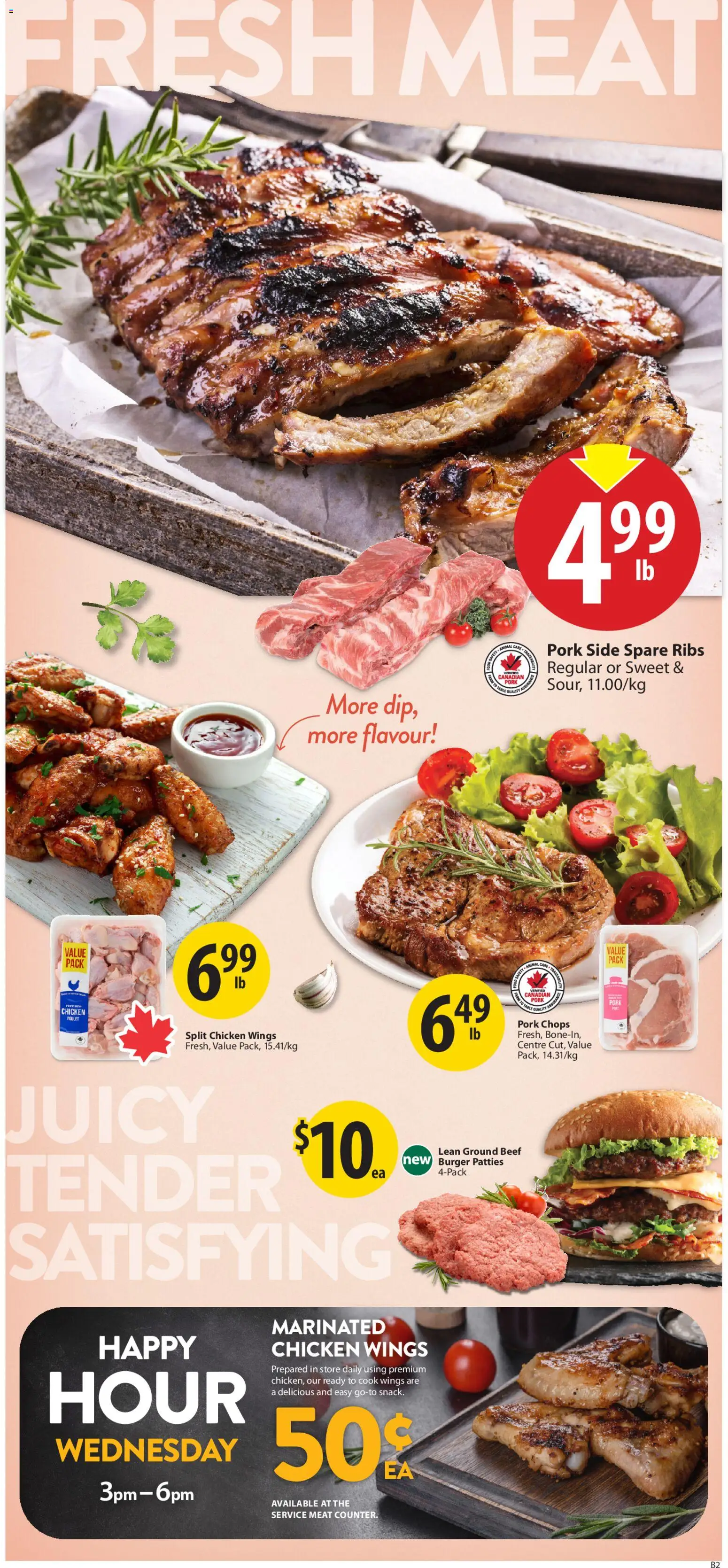 Save on foods flyer valid from 04.06.2026 | Page: 4 | Products: Beef, Table, Chicken, Pork