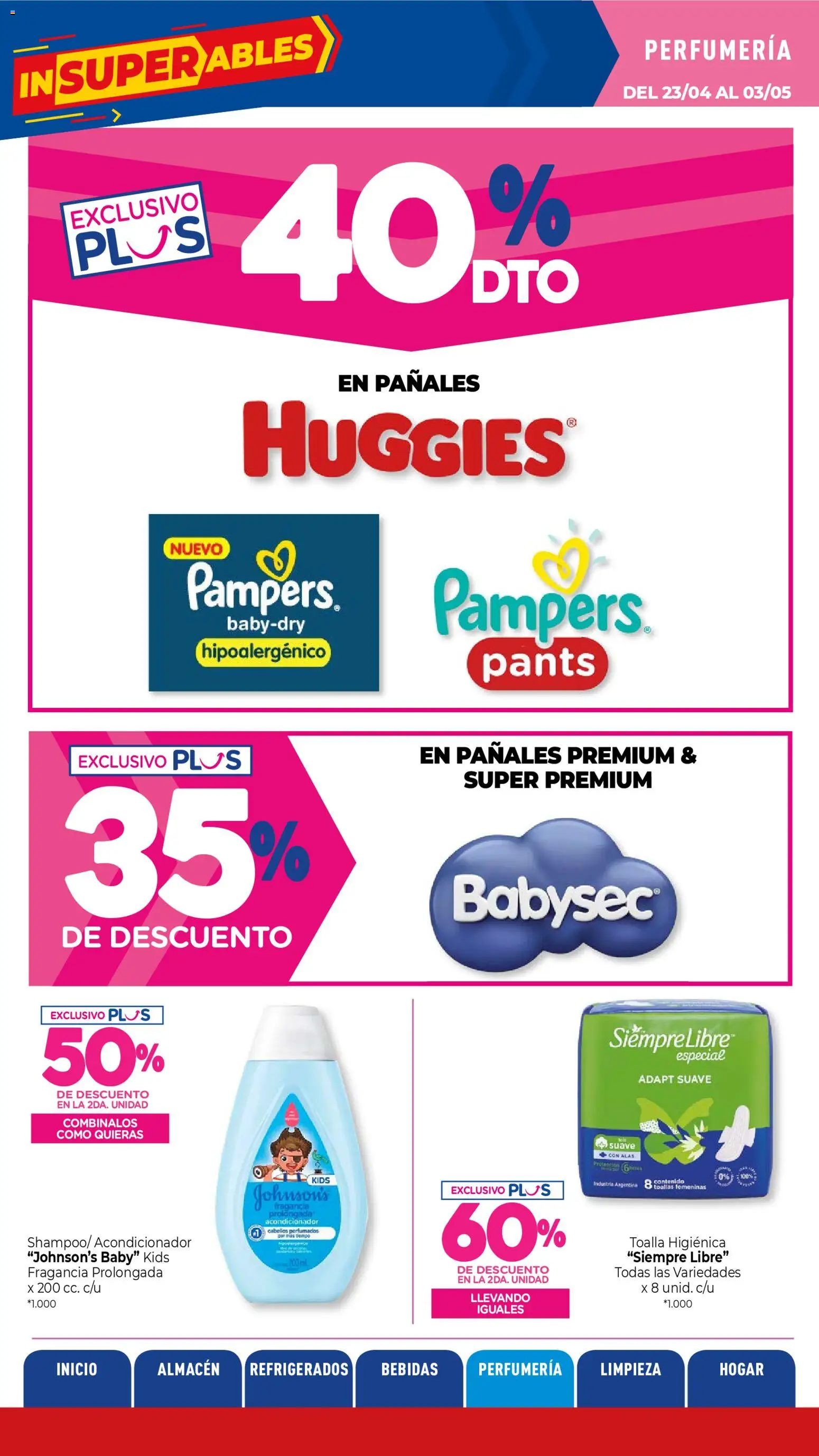 La Anonima catálogo │ válido desde el 23.04.2026 | Página: 26 | Productos: Toalla, Toallas, Fragancia, Pañales
