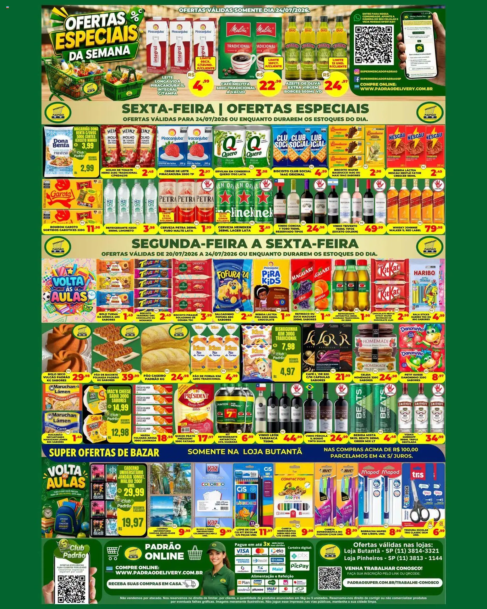 Supermercado Padrão Folheto - válido de 20/07/2026 | Página: 2 | Produtos: Ervilha, Borracha, Suco, Caderno