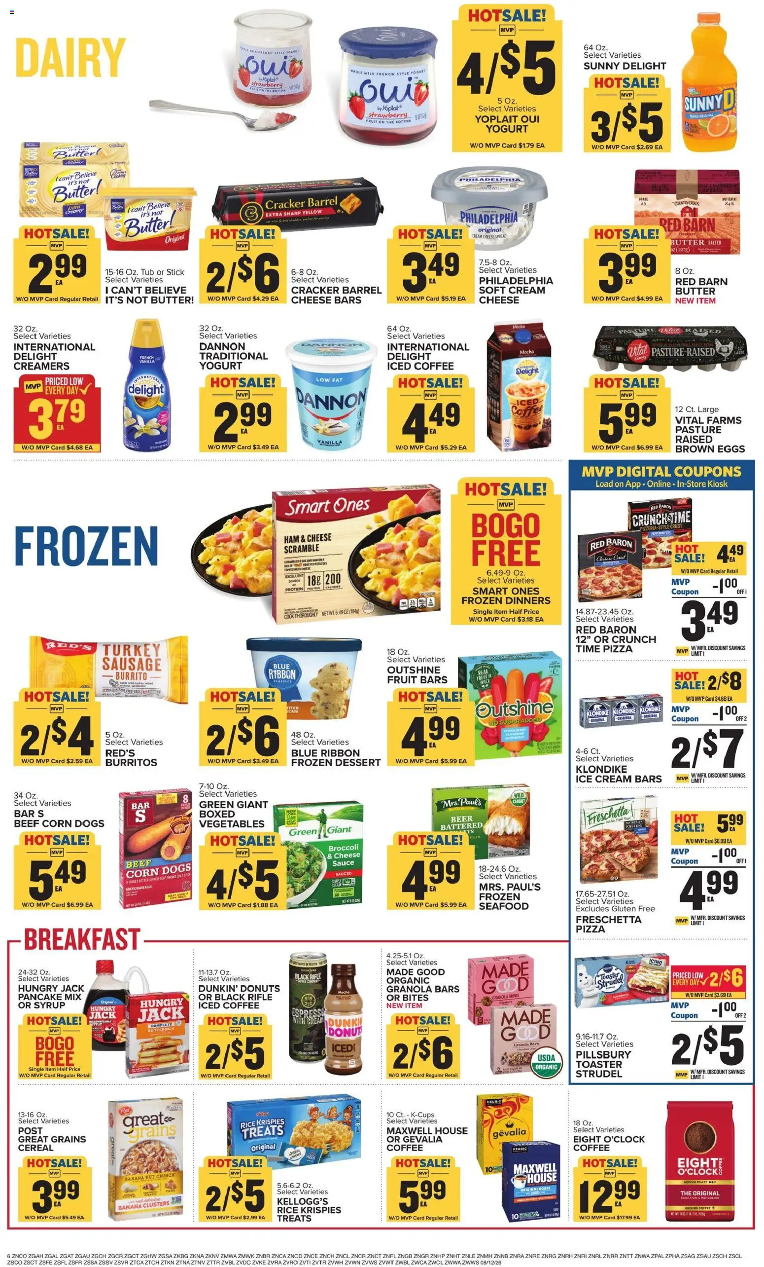 Food Lion Weekly Ad - valid from 08/12/2026 | Page: 10 | Products: Ice cream, Sausage, Ground coffee, Cereal
