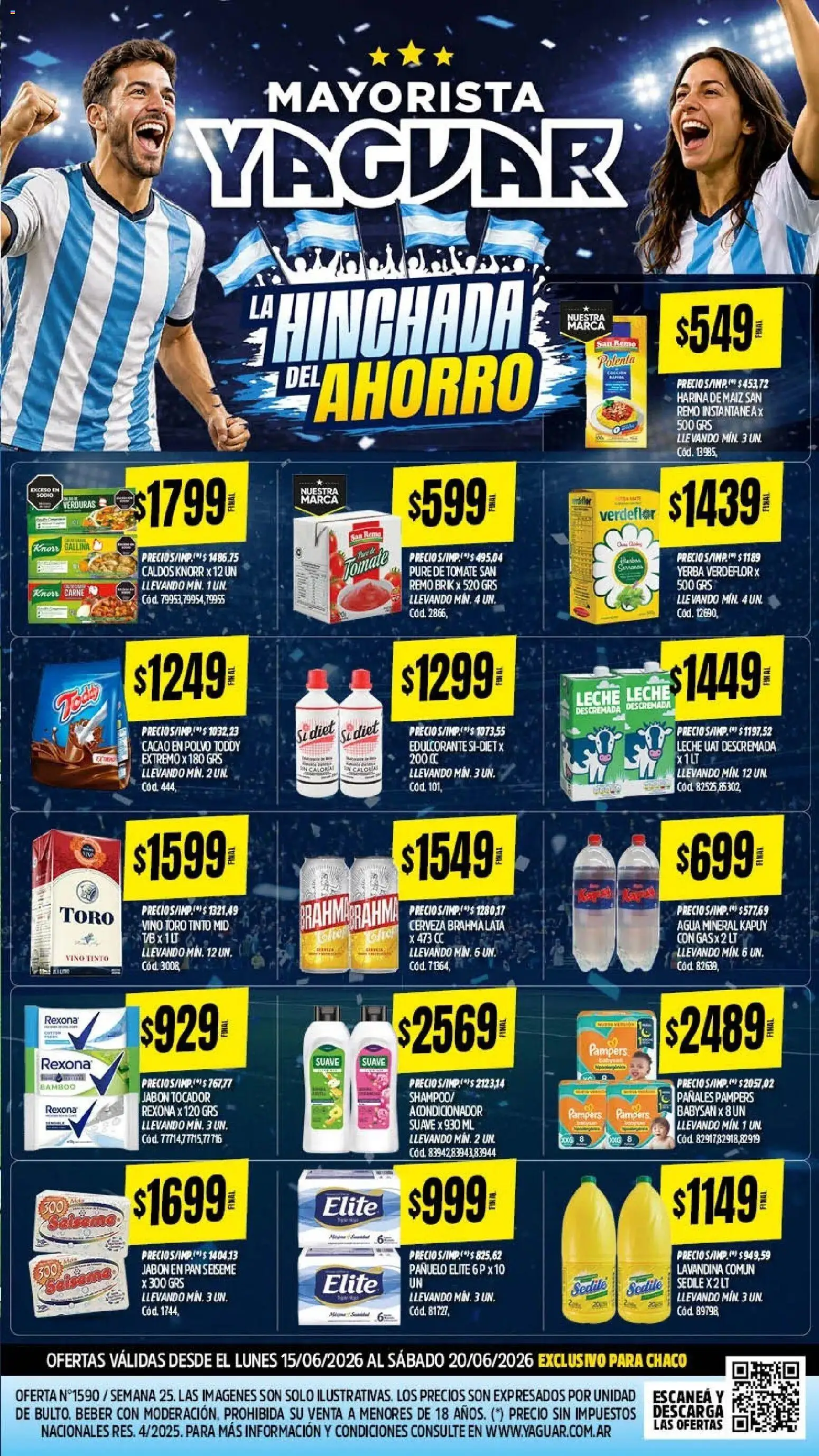Yaguar - Oferta Semanal Chaco │ válido desde el 15.06.2026 | Página: 2 | Productos: Yerba, Maiz, Polenta, Pañales