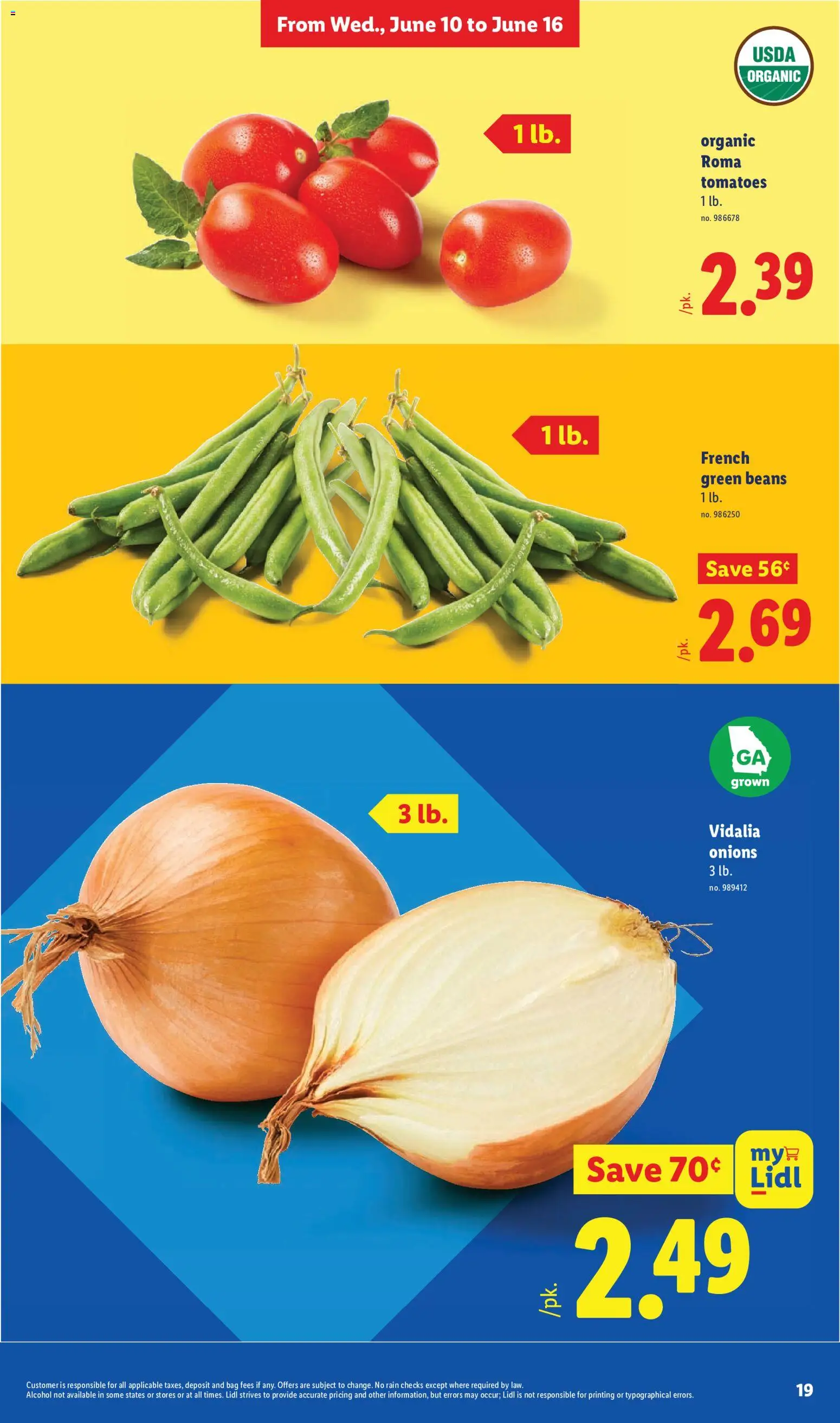Lidl Weekly Ad - valid from 10.06.2026 | Page: 19 | Products: Tomatoes, Bag