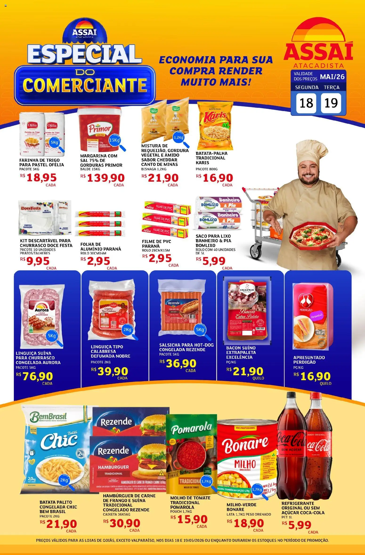 Assaí Atacadista Folheto - válido de 18.05.2026 | Página: 1 | Produtos: Pera, Refrigerante, Batata, Margarina