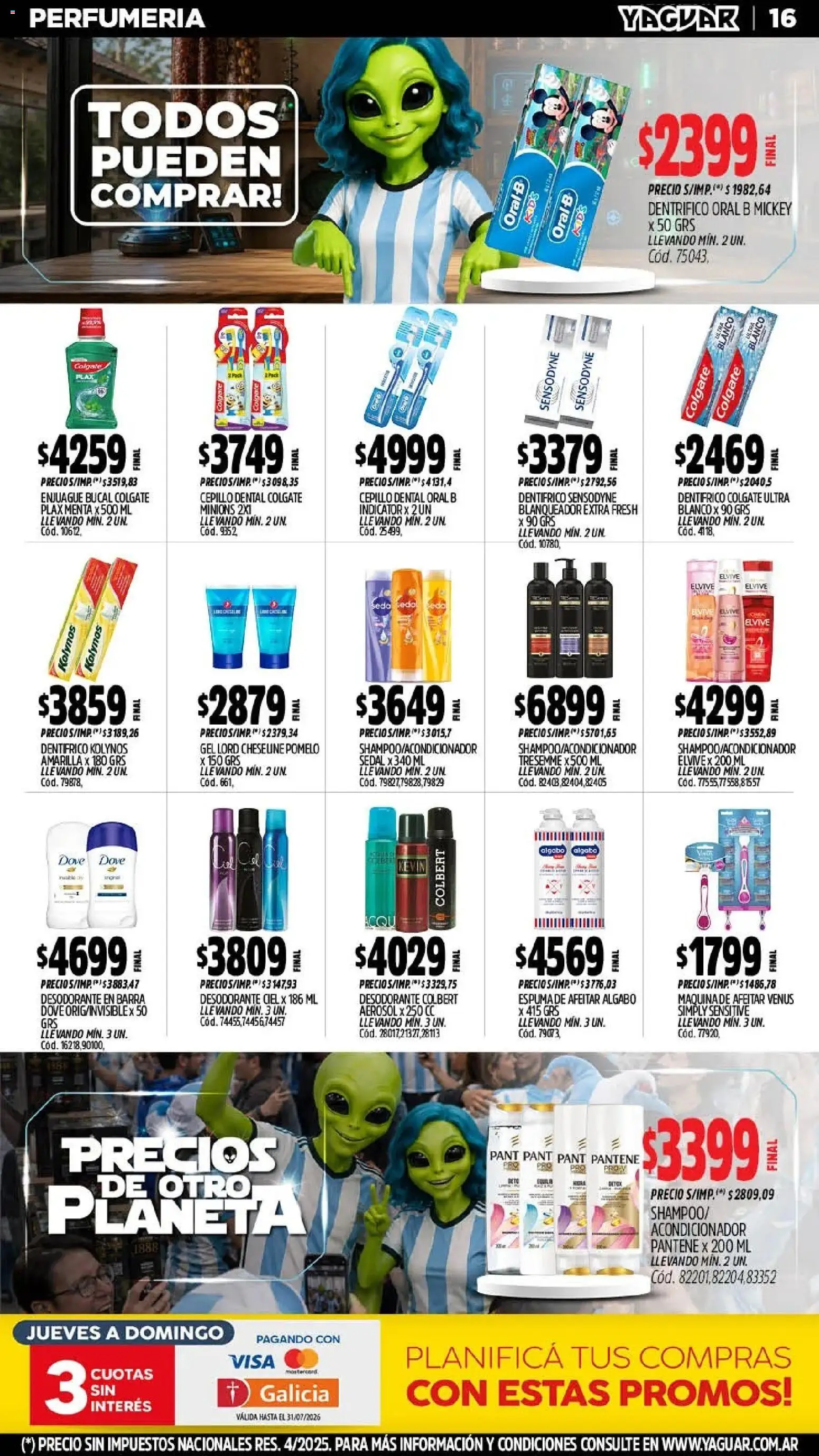 Yaguar - Oferta Semanal Salta │ válido desde el 13/07/2026 | Página: 18 | Productos: Cepillo, Shampoo, Desodorante, Enjuague bucal