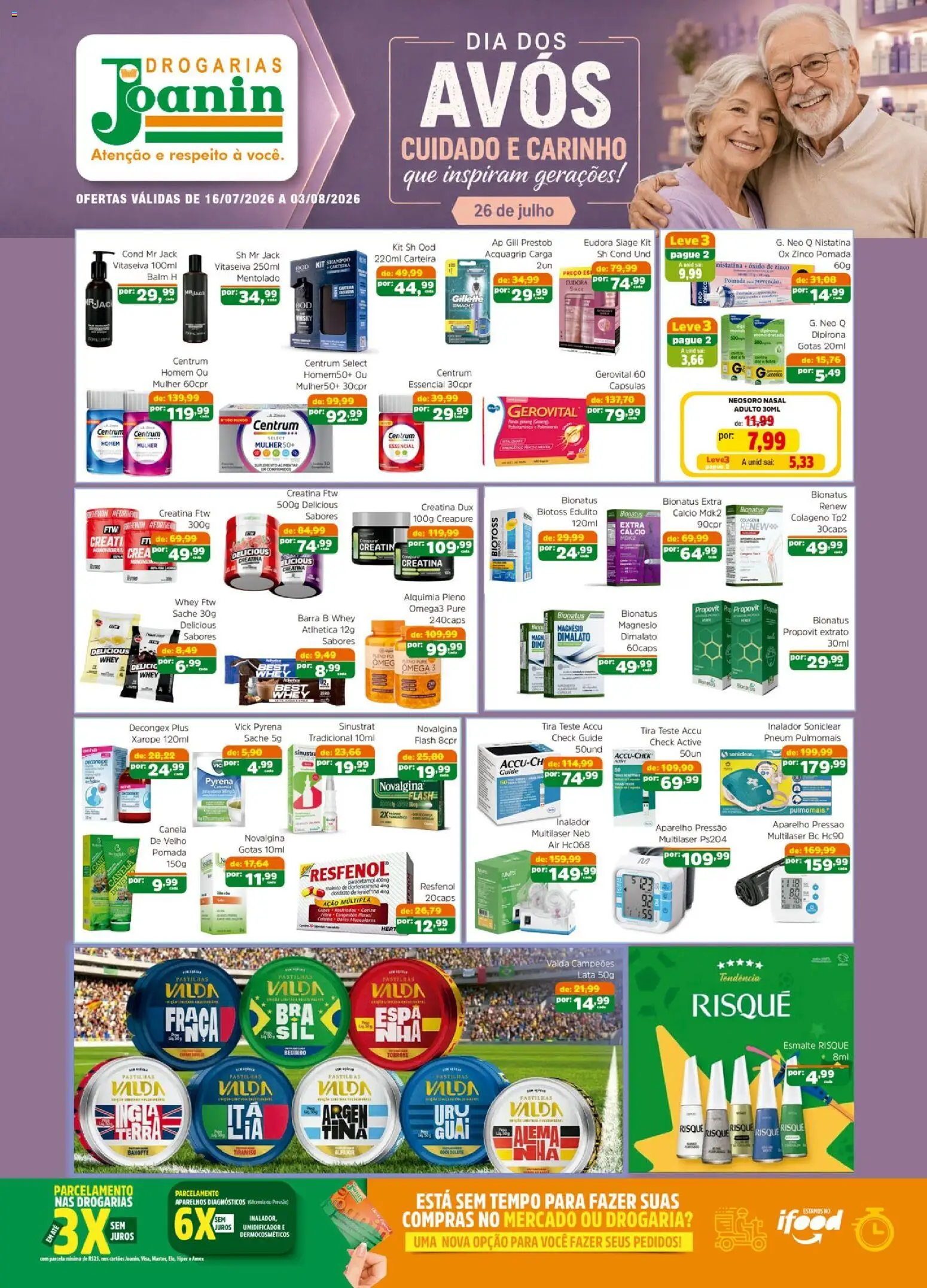 Supermercados Joanin Folheto - válido de 16/07/2026 | Página: 1 | Produtos: Shampoo, Whisky, Sal, Umidificador