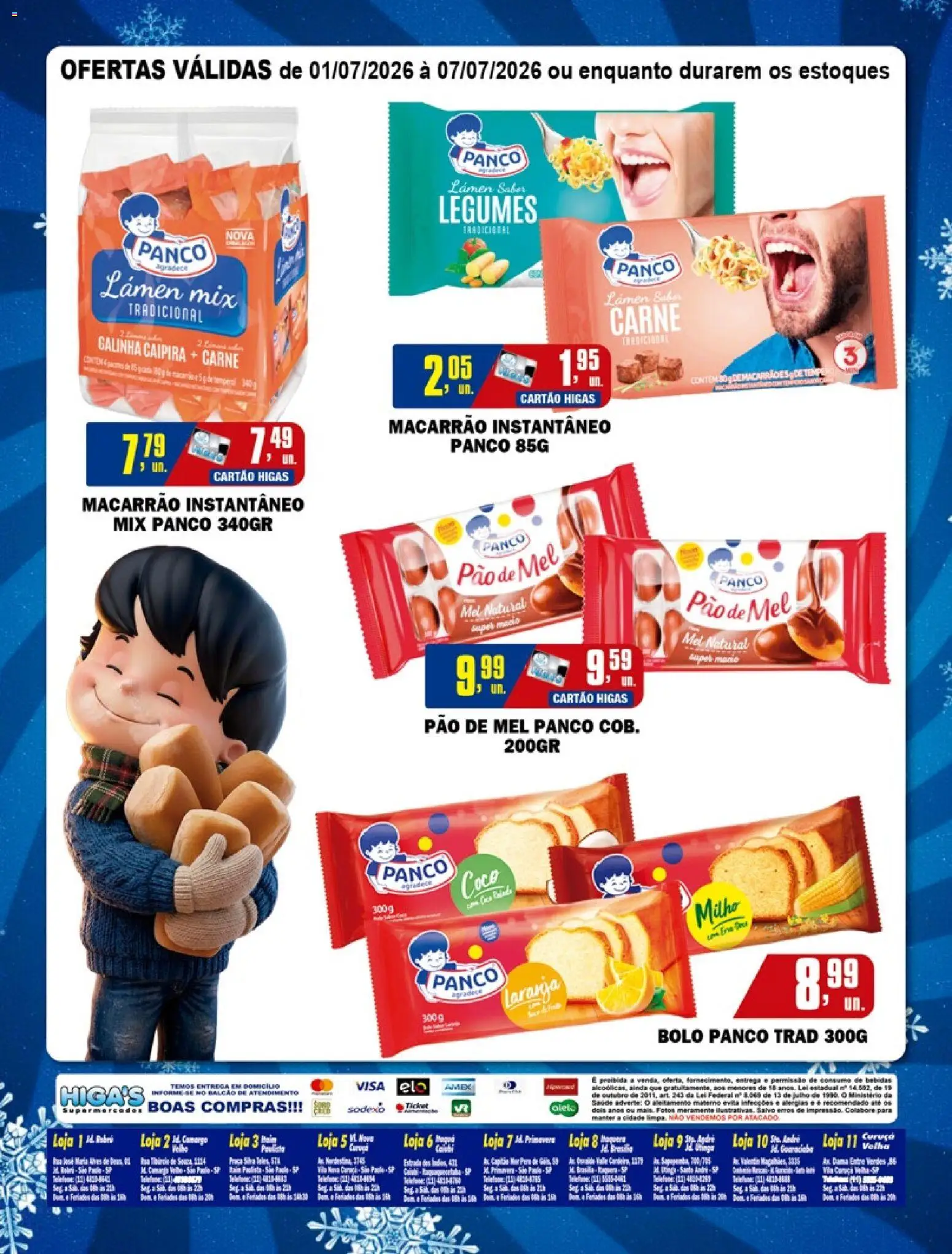 Higa's Supermercado Folheto - válido de 01/07/2026 | Página: 2 | Produtos: Coco, Pão, Macarrão, Carne