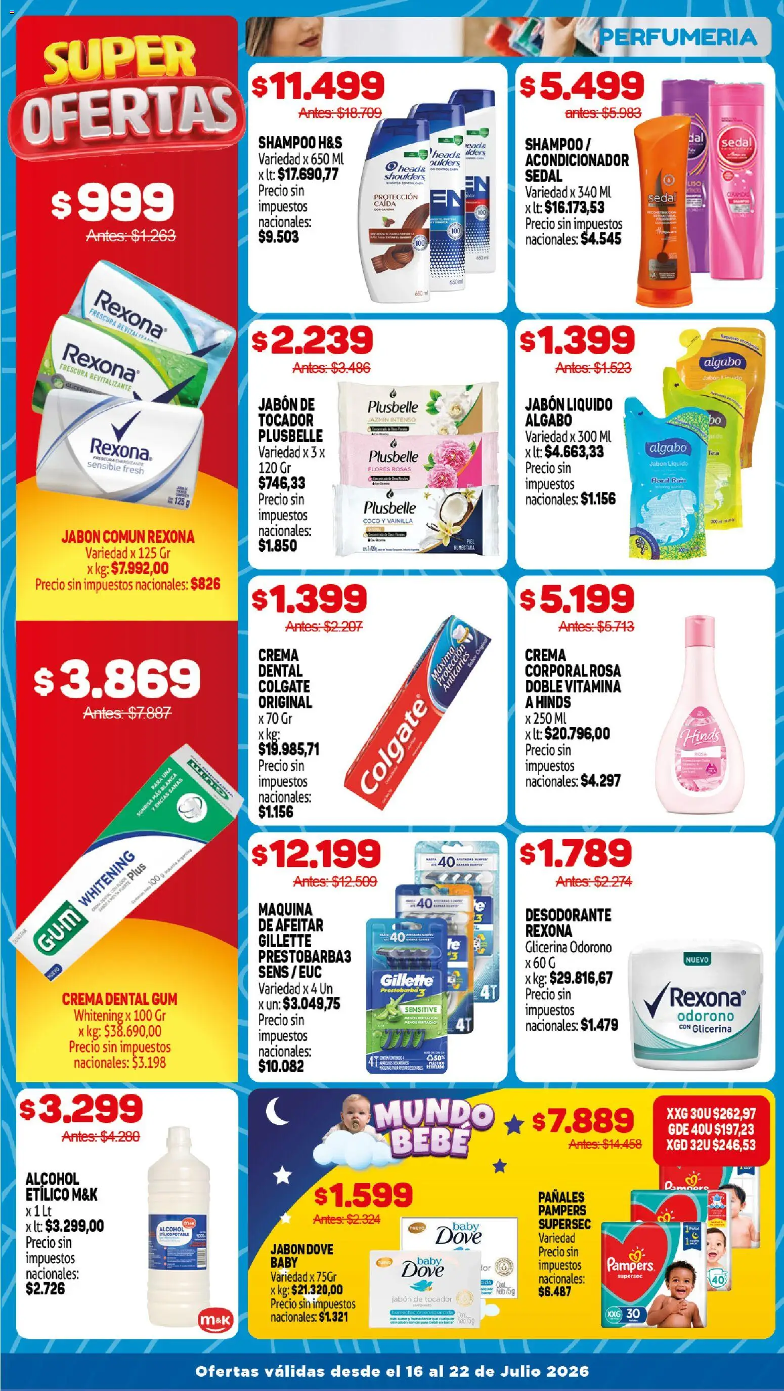 Makro ofertas │ válido desde el 16/07/2026 | Página: 13 | Productos: Jabón líquido, Acondicionador, Pañales, Crema
