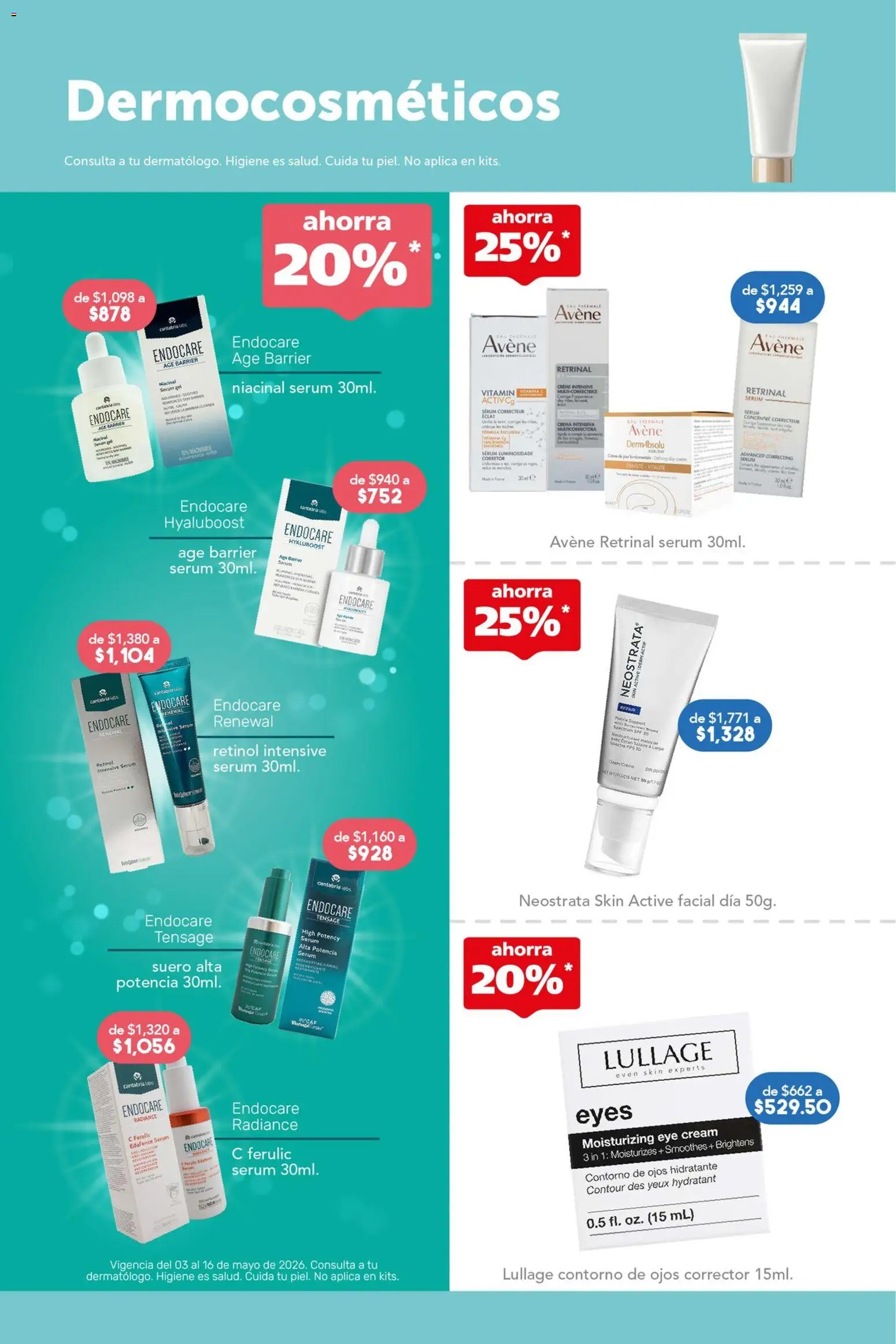 Nuevas ofertas de Farmacia San Pablo válidas en toda la República Mexicana desde el 03.05.2026. ¡Encuentra las mejores ofertas en Farmacia San Pablo catálogo! | Página: 2 | Productos: Contorno de ojos, Serum, Crema, Contorno