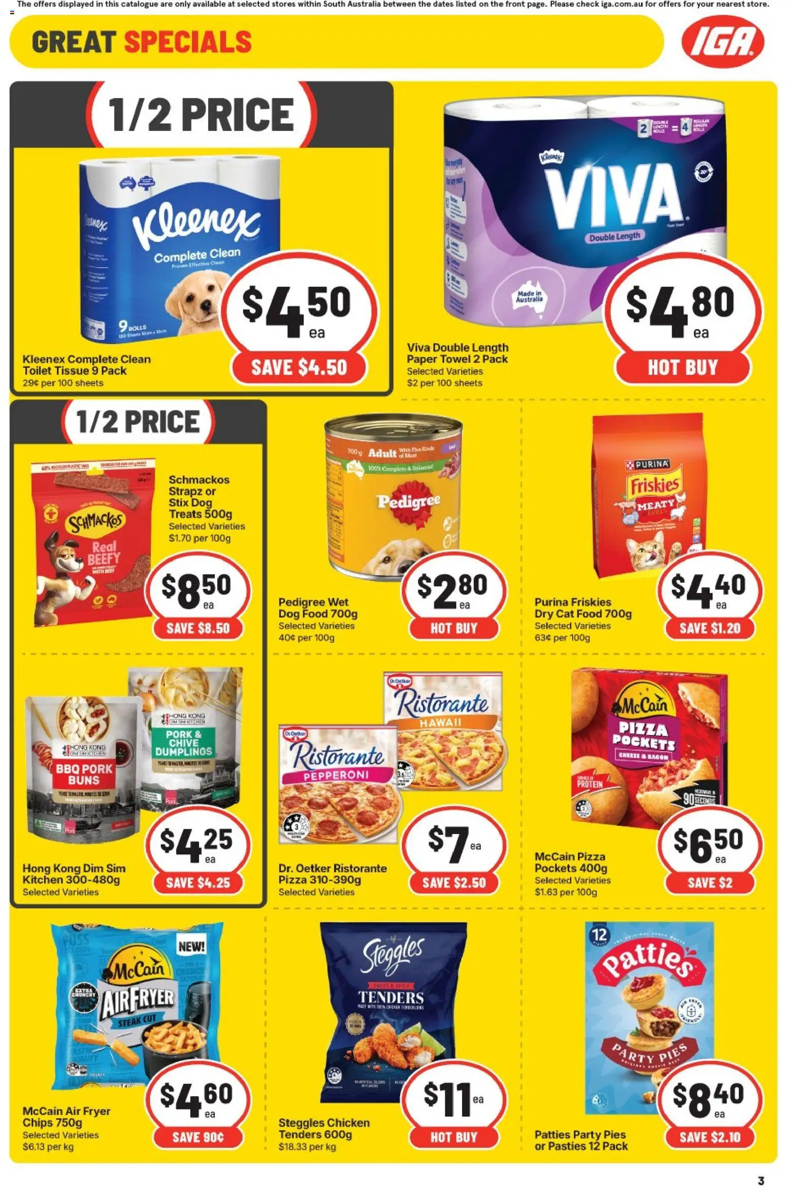IGA catalogue - valid from 30/09/2026 | Page: 3 | Products: Food, Pizza, Pork, Chips