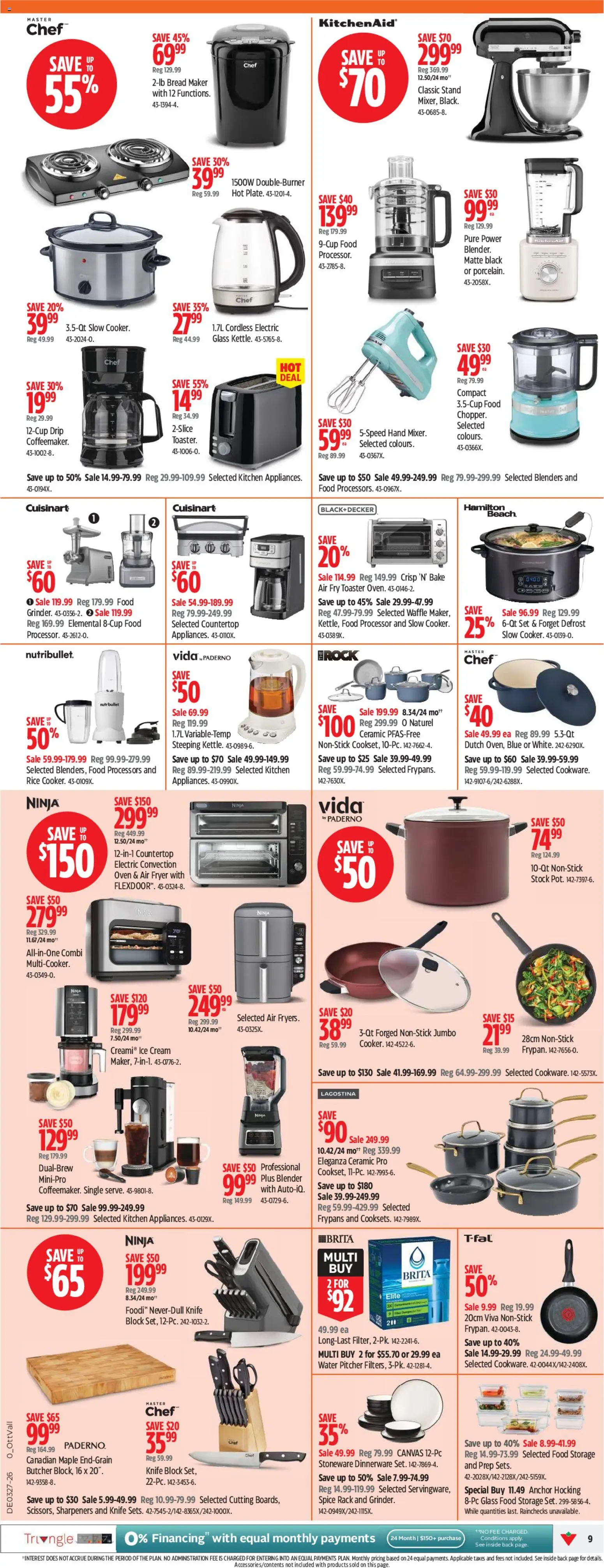 Canadian Tire flyer valid from Jul 2, 2026 | Page: 9 | Products: Cream, Ice cream, Oven, Fryer