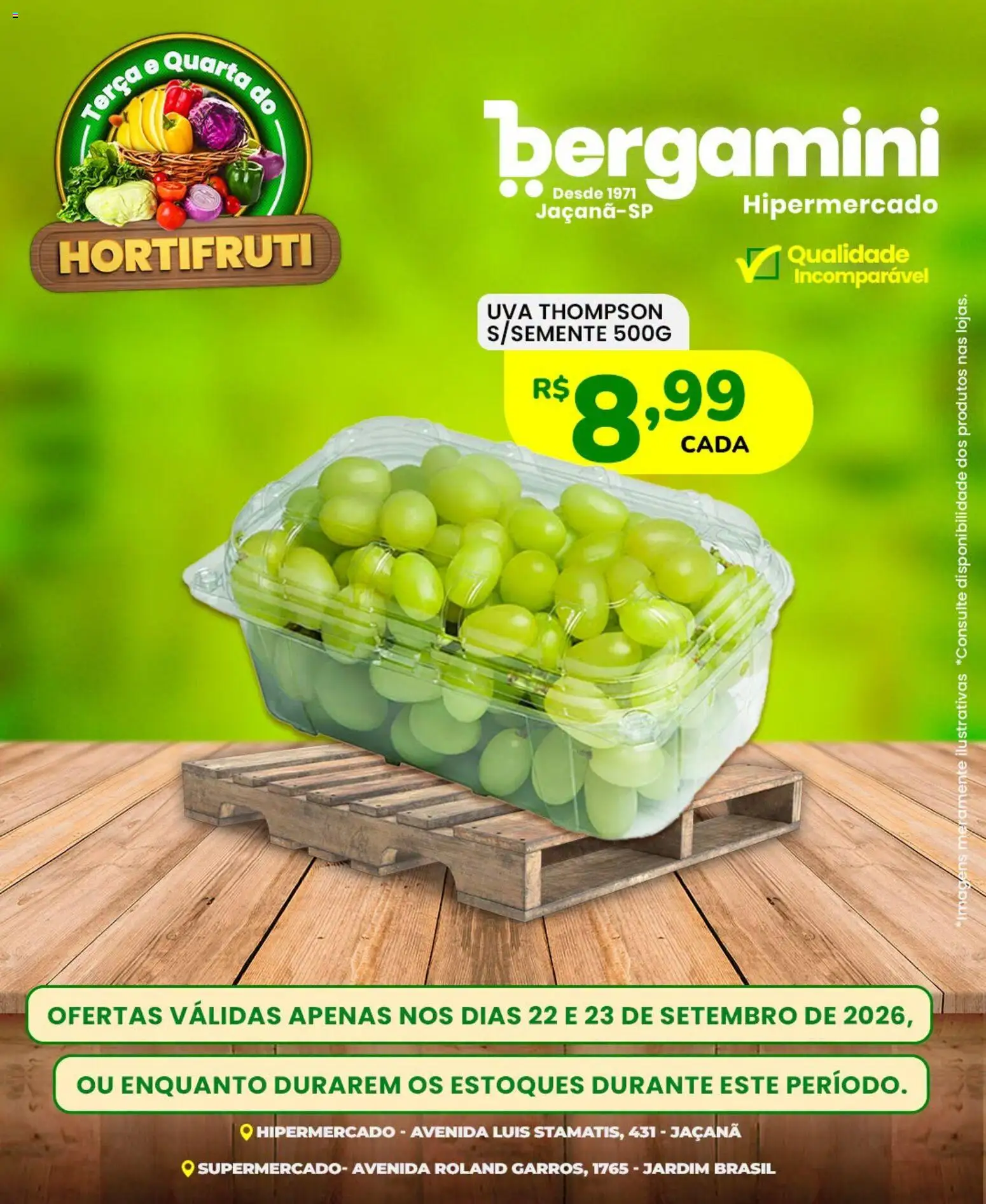 Supermercado Bergamini Folheto - válido de 22/09/2026 | Página: 6 | Produtos: Uva