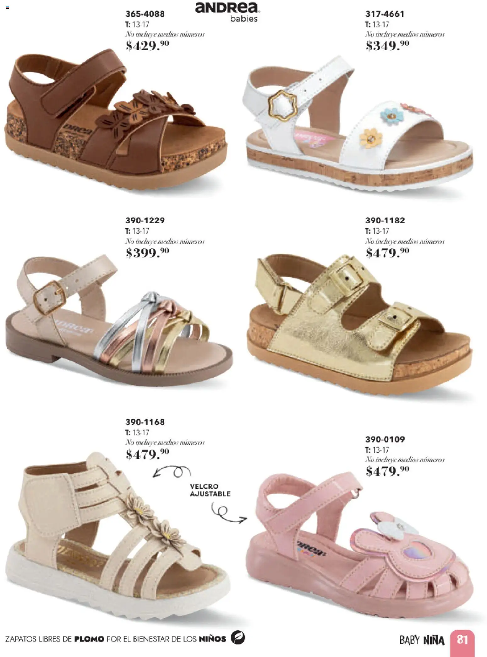 Nuevas ofertas de Andrea válidas en toda la República Mexicana desde el 24.05.2026. ¡Encuentra las mejores ofertas en Andrea catálogo Infantil Baby! | Página: 5 | Productos: Zapatos