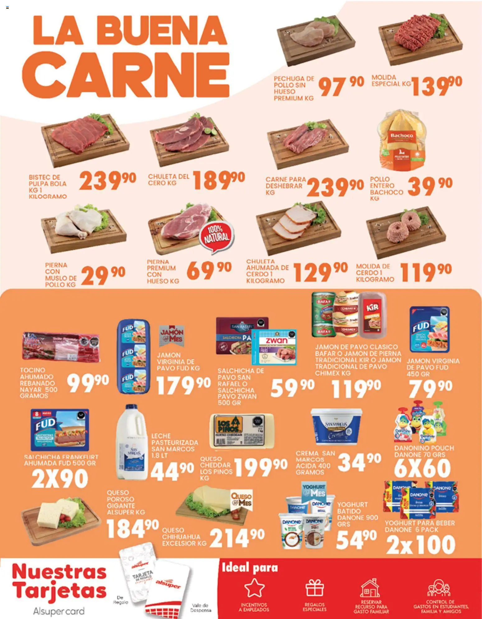 Nuevas ofertas de Alsuper válidas en toda la República Mexicana desde el 31/03/2026. ¡Encuentra las mejores ofertas en Alsuper folleto Zacatecas! | Página: 6 | Productos: Salchicha, Queso, Jamón, Despensa