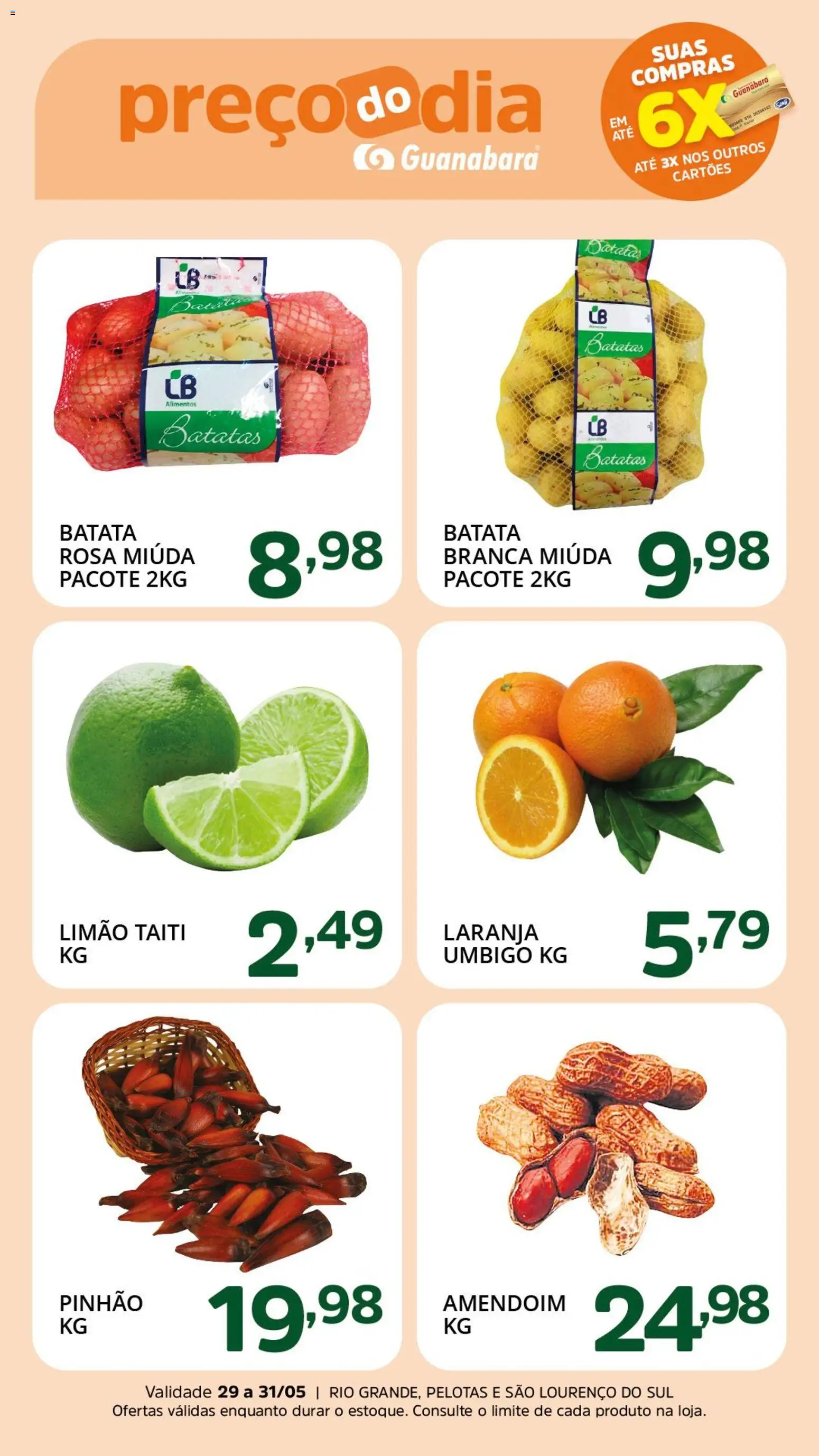 Supermercado Guanabara Folheto - válido de 29.05.2026 | Página: 5 | Produtos: Amendoim, Batata
