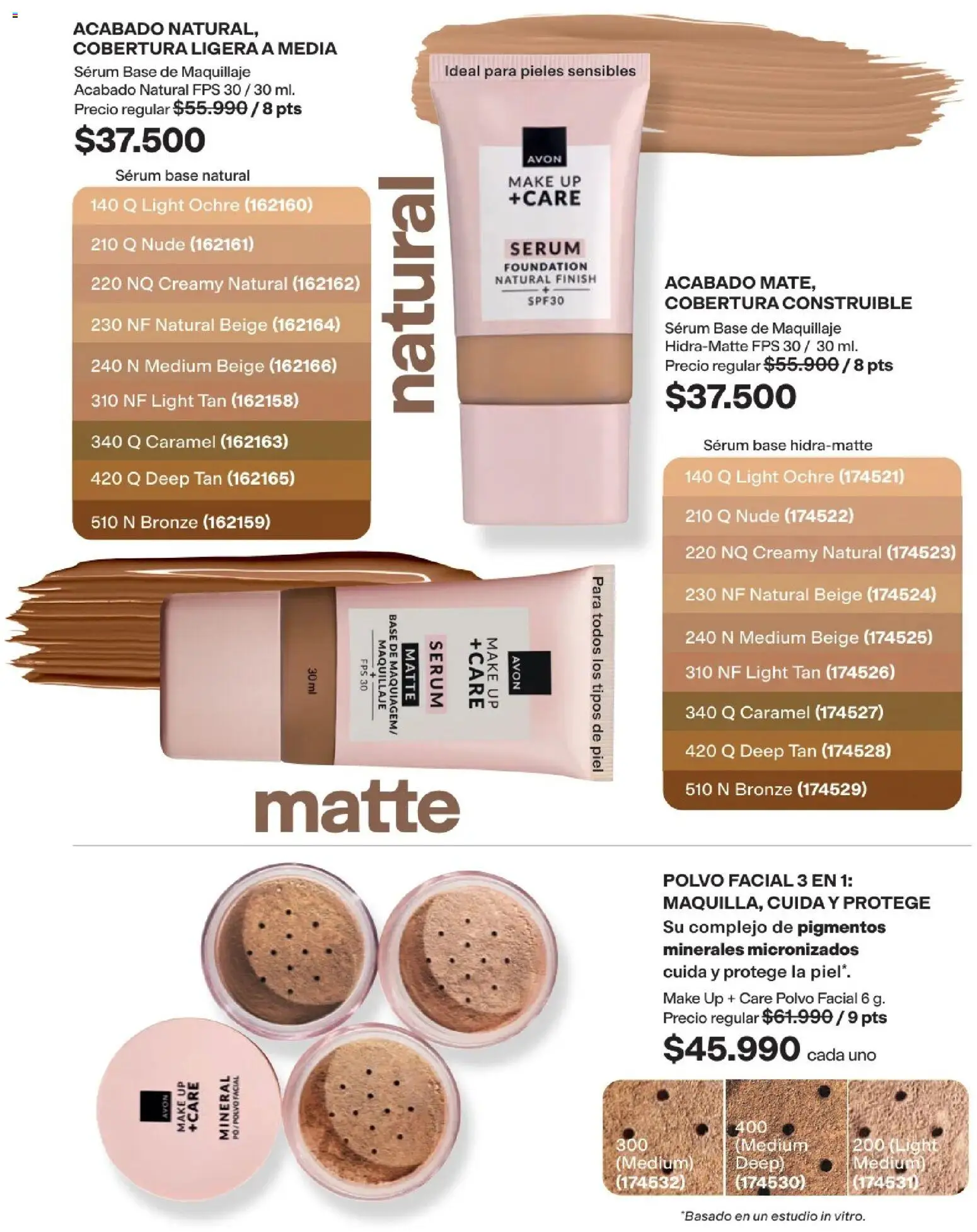 Avon revista - valida desde el 29/07/2026 | Página: 61 | Productos: Base de maquillaje, Serum, Maquillaje, Polvo