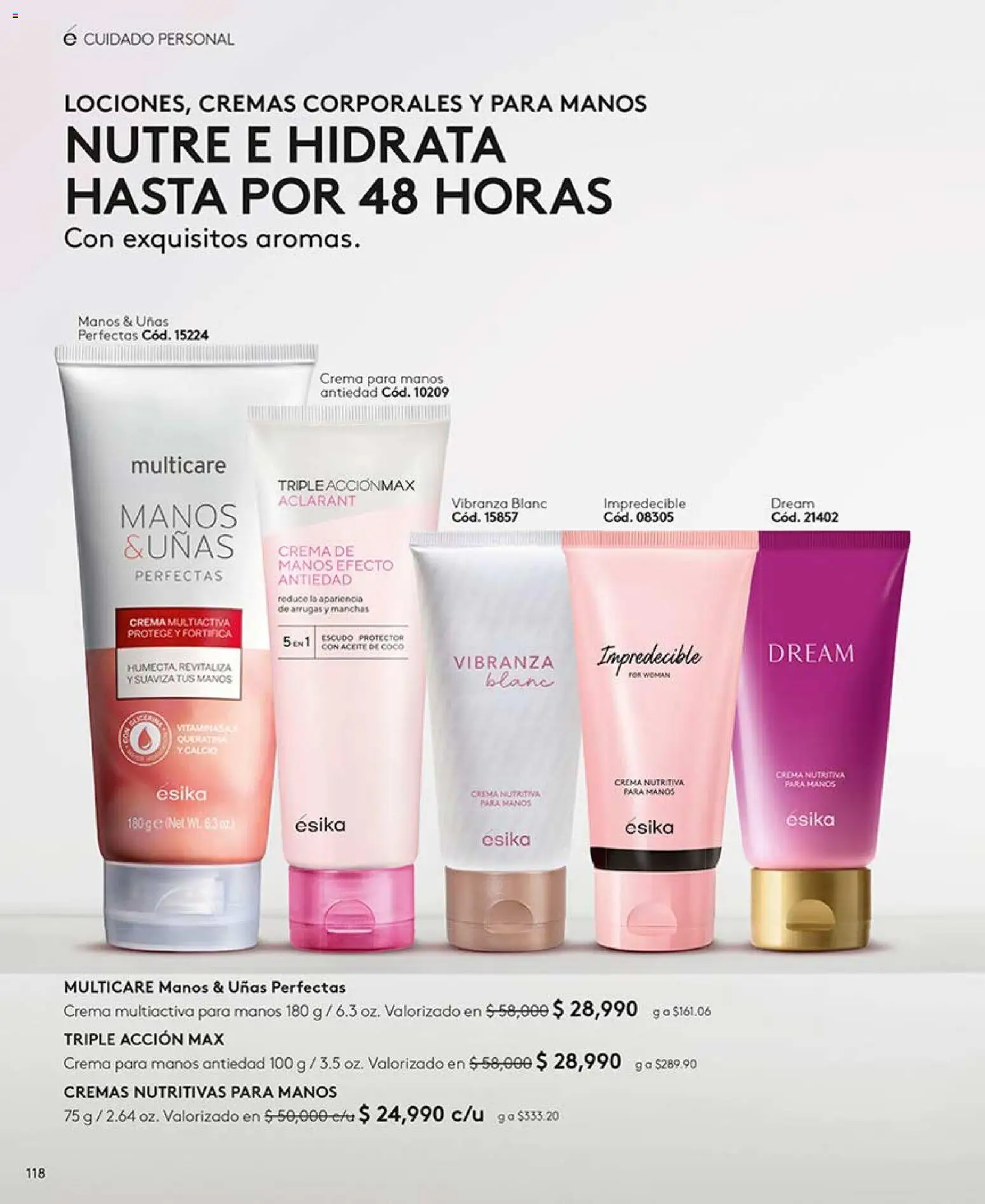 Ésika revista - valida desde el 17/07/2026 | Página: 118 | Productos: Crema, Coco, Vitaminas, Aceite