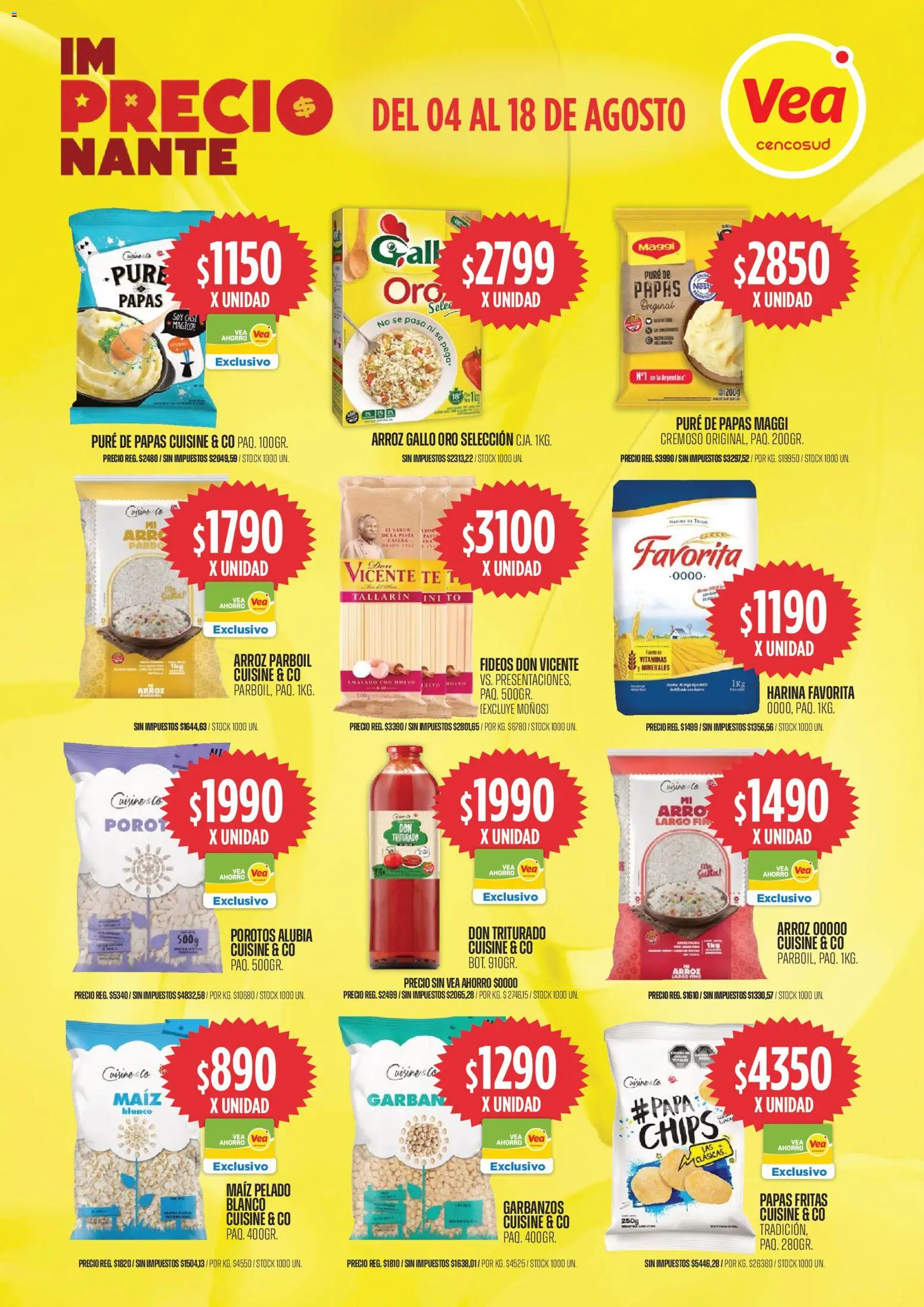 Vea ofertas │ válido desde el 04/08/2026 | Página: 6 | Productos: Vitaminas, Garbanzos, Huevo, Papas fritas