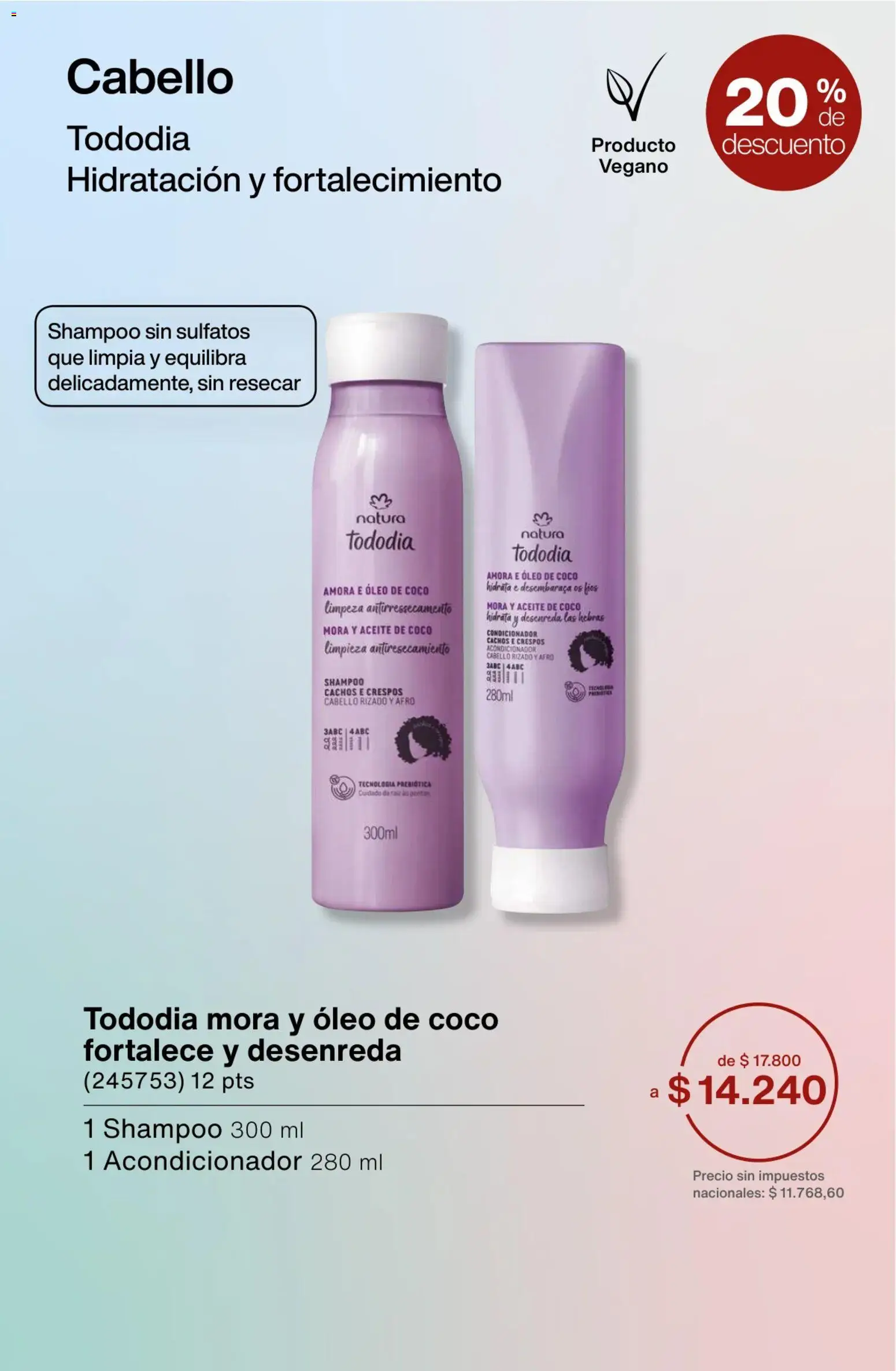 Catálogo Natura Ciclo 3 │ válido desde el 09/02/2026 | Página: 19 | Productos: Aceite de coco, Coco, Shampoo, Acondicionador