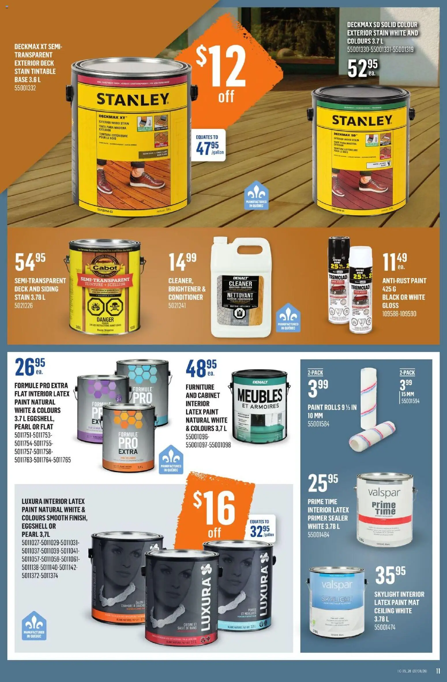 Canac flyer valid from Aug 27, 2026 | Page: 11 | Products: Conditioner, Cabinet