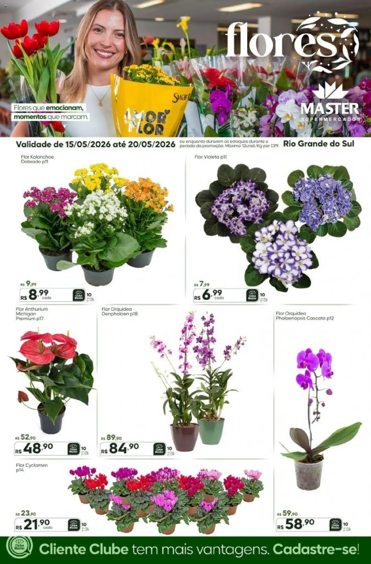 Master Folheto - válido de 15.05.2026 | Página: 1 | Produtos: Flores
