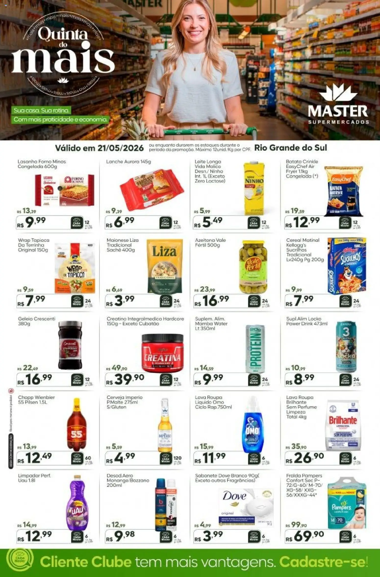 Master Folheto - válido de 21.05.2026 | Página: 1 | Produtos: Pampers, Perfume, Sabonete, Maionese