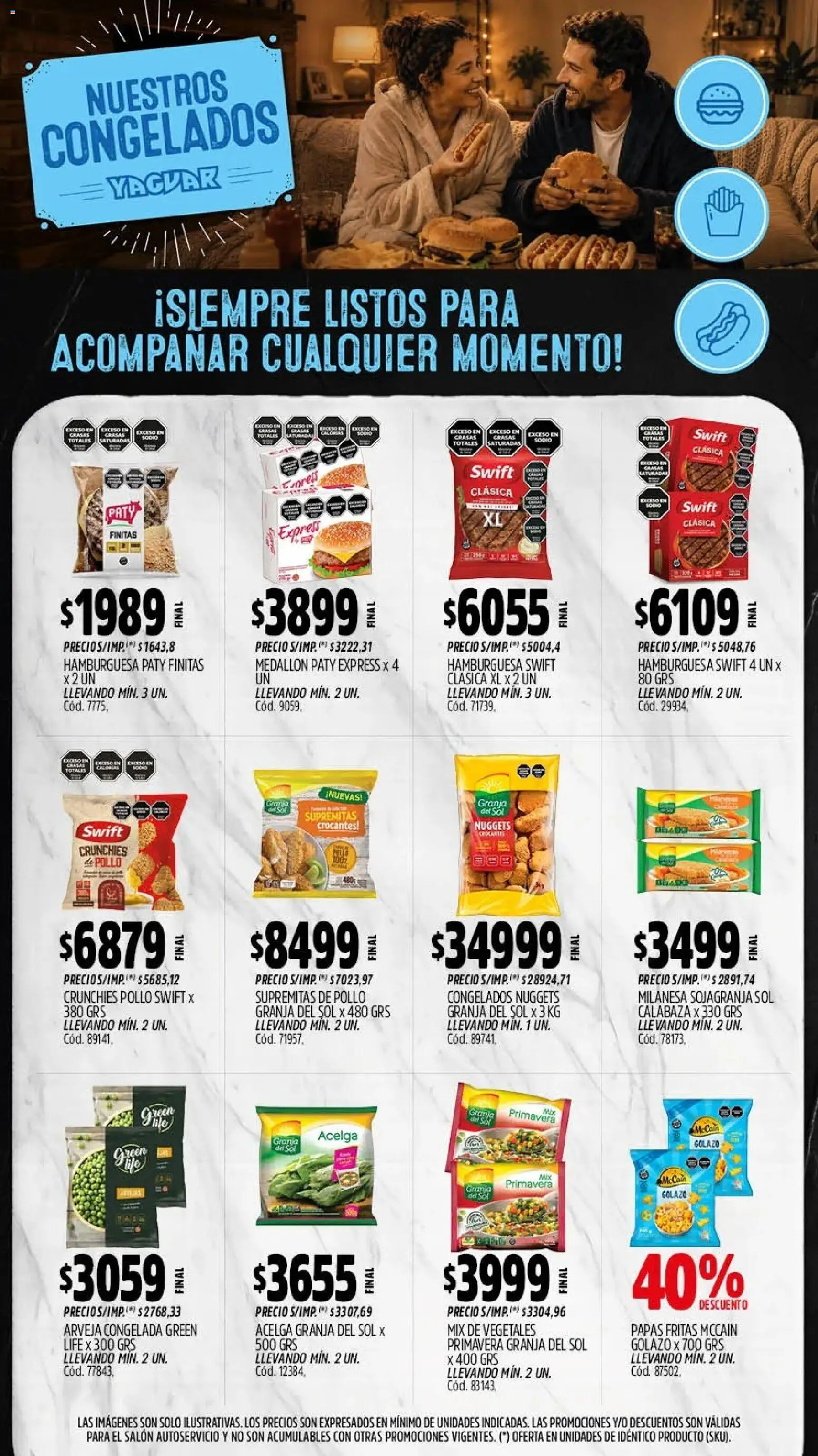 Yaguar - Oferta Semanal Neuquen │ válido desde el 24/08/2026 | Página: 9 | Productos: Pollo, Acelga, Milanesa, Hamburguesa