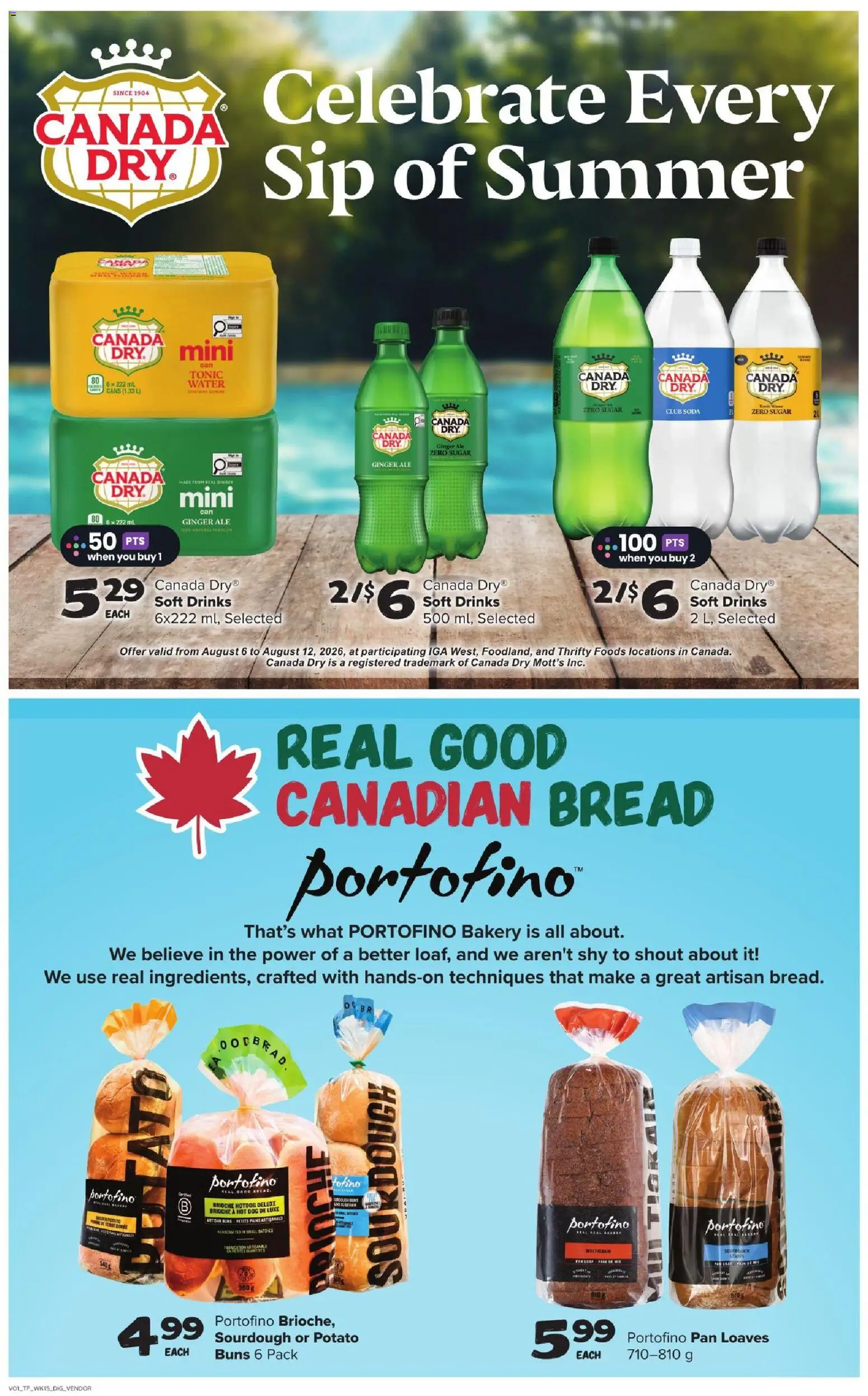 Thrifty Foods flyer valid from Aug 6, 2026 | Page: 14 | Products: Bakery, Bread