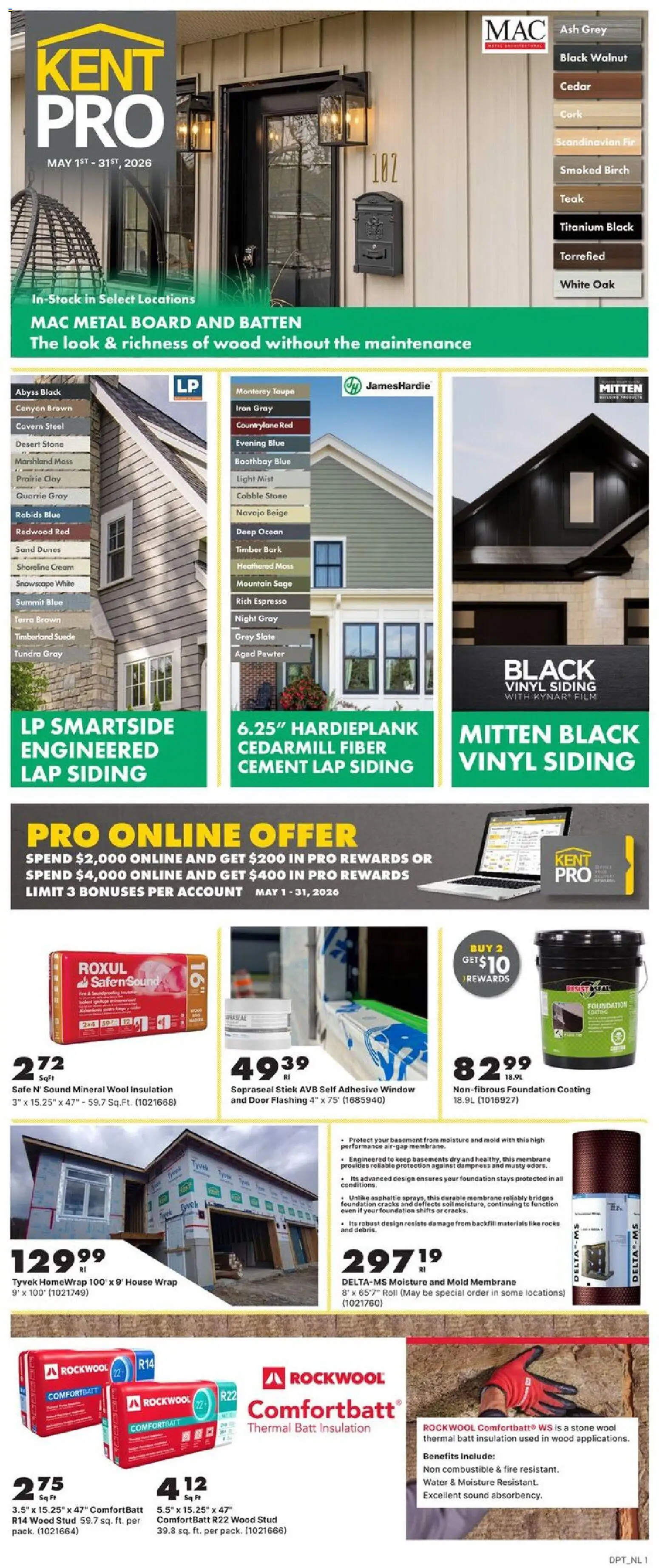 Kent flyer valid from 01.05.2026 | Page: 1 | Products: Cream, Iron