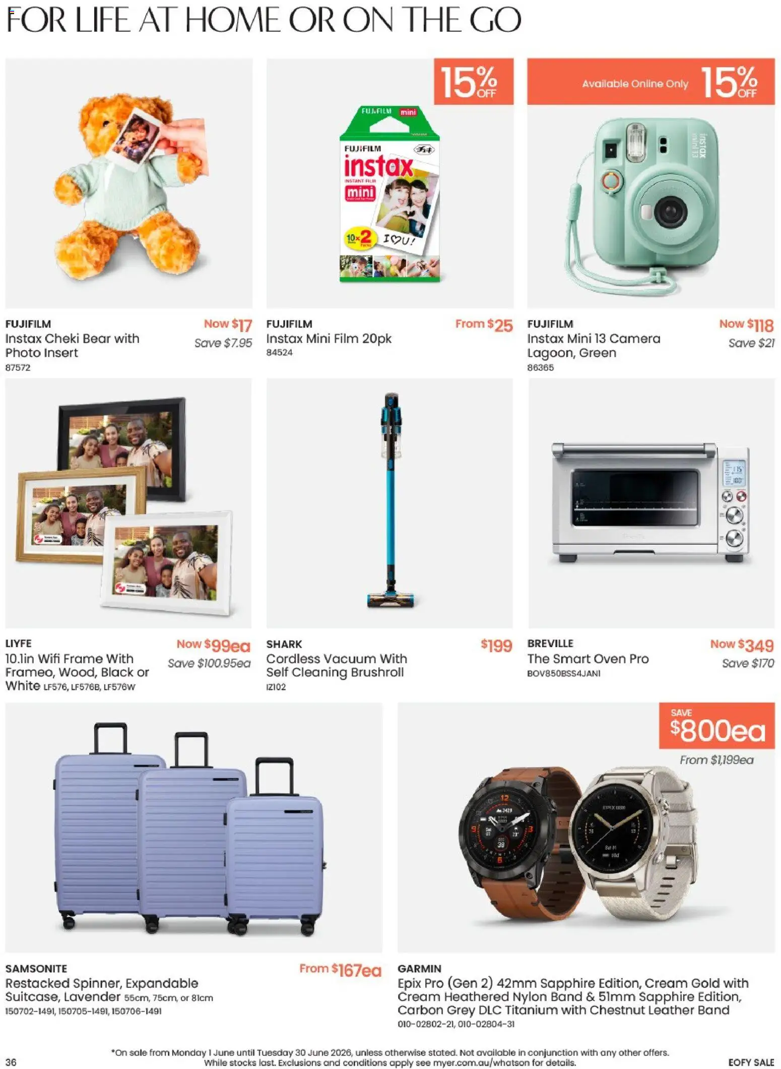 Myer catalogue - valid from 01.06.2026 | Page: 36 | Products: Cream, Camera, Oven