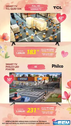 Lojas Cem - Ofertas atuais - Pré-Visualização do folheto da loja Lojas Cem, válido de 02.05.2026 | Página: 43 | Produtos: smart TV, Tv, Carne