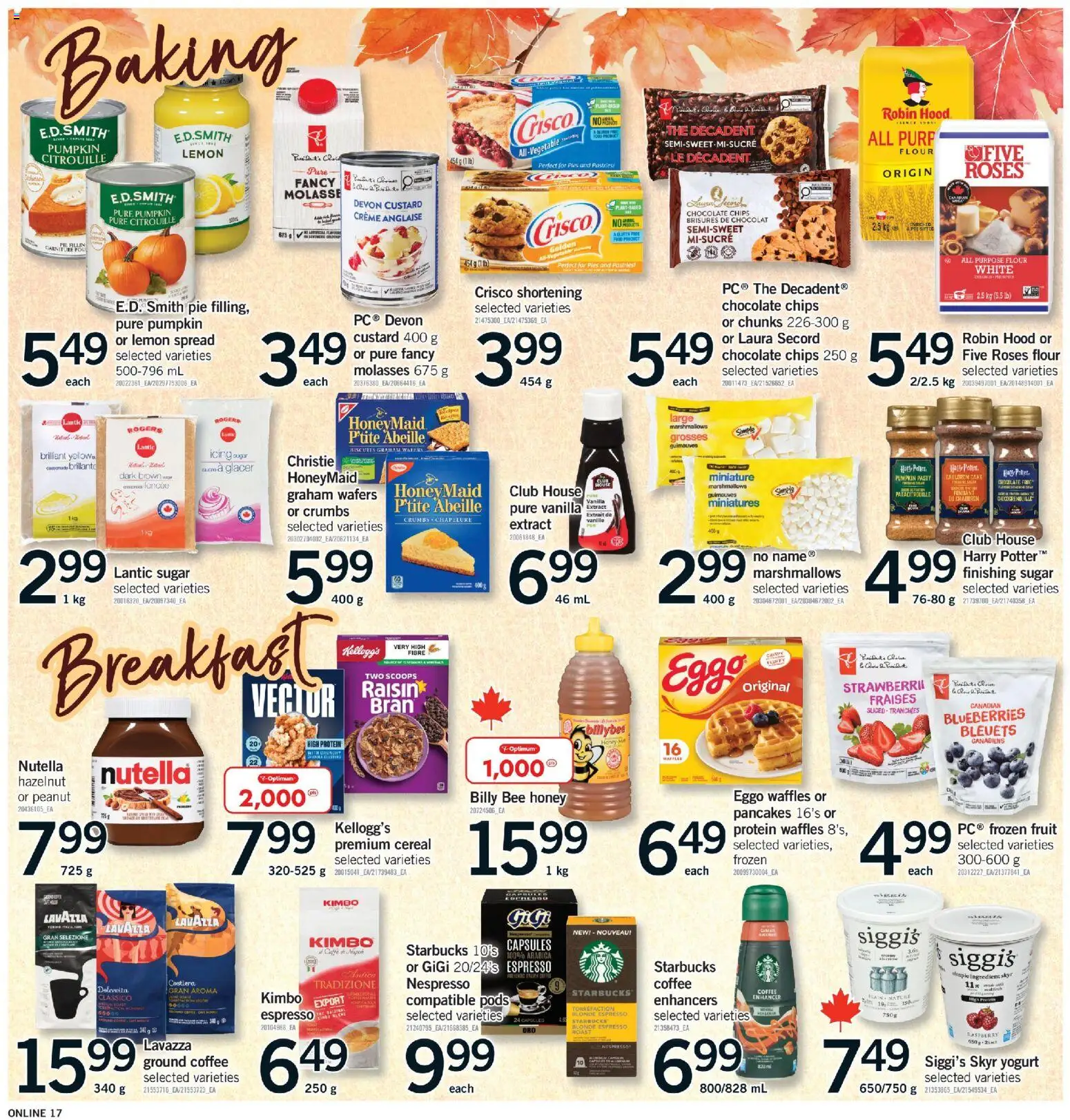 Fortinos flyer valid from Oct 1, 2026 | Page: 17 | Products: Fruit, Cake, Vanilla, Capsules