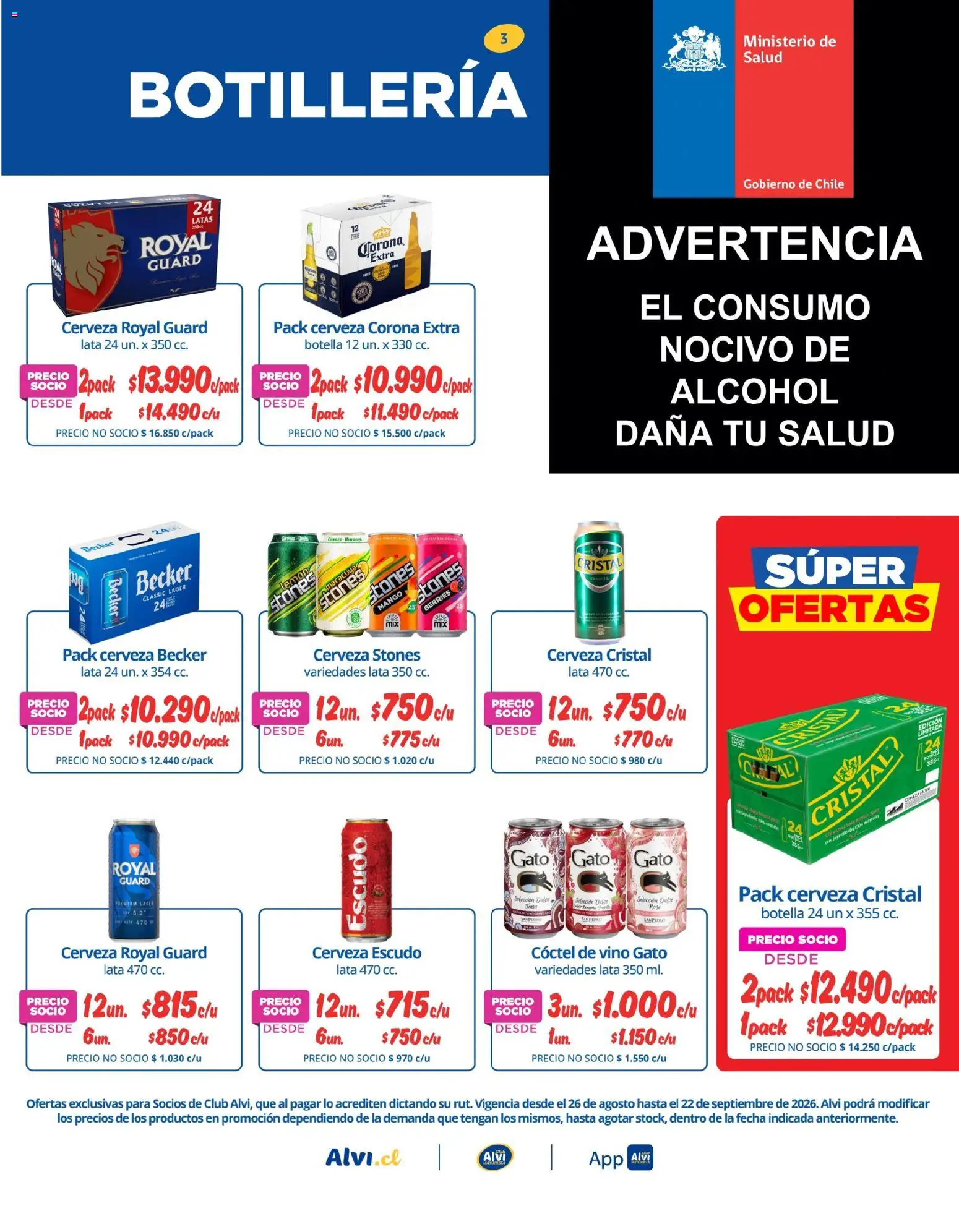 Alvi catálogo │ válido desde el 25.08.2026 | Página: 3 | Productos: Botella, Corona Extra, Cerveza Corona, Alcohol