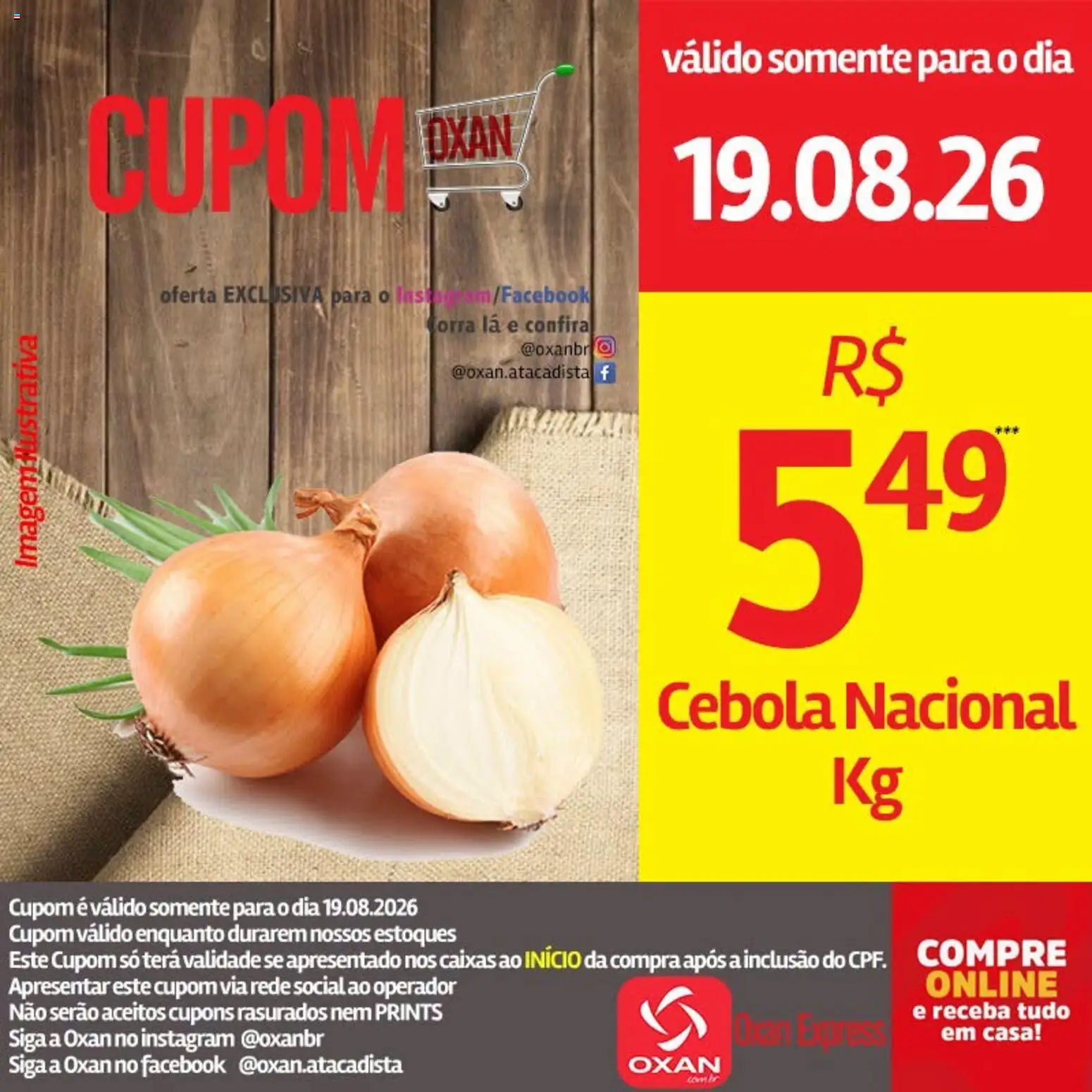 Oxan Atacadista Folheto - válido de 19/08/2026 | Página: 7 | Produtos: Cebola