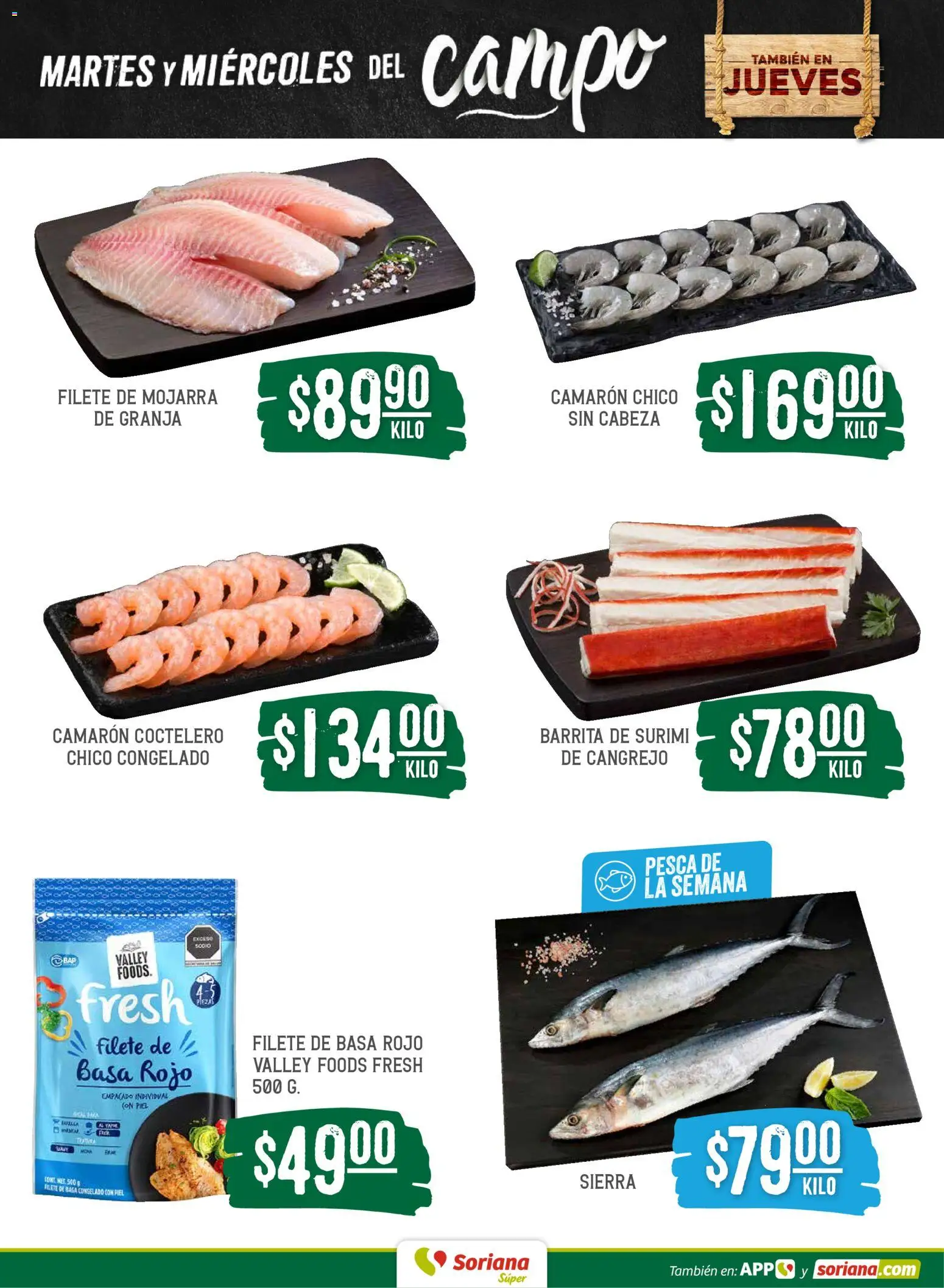 Nuevas ofertas de Soriana válidas en toda la República Mexicana desde el 05.05.2026. ¡Encuentra las mejores ofertas en Soriana Martes y Miércoles del Campo Súper: Tamaulipas (excepto Cd. Victoria y Tampico)! | Página: 5 | Productos: Sierra