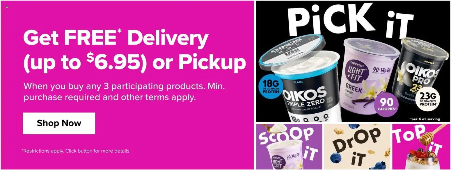 Stop & Shop Weekly Circular - CT - valid from 08/07/2026 | Page: 6 | Products: Yogurt, Protein, Greek yogurt, Vanilla