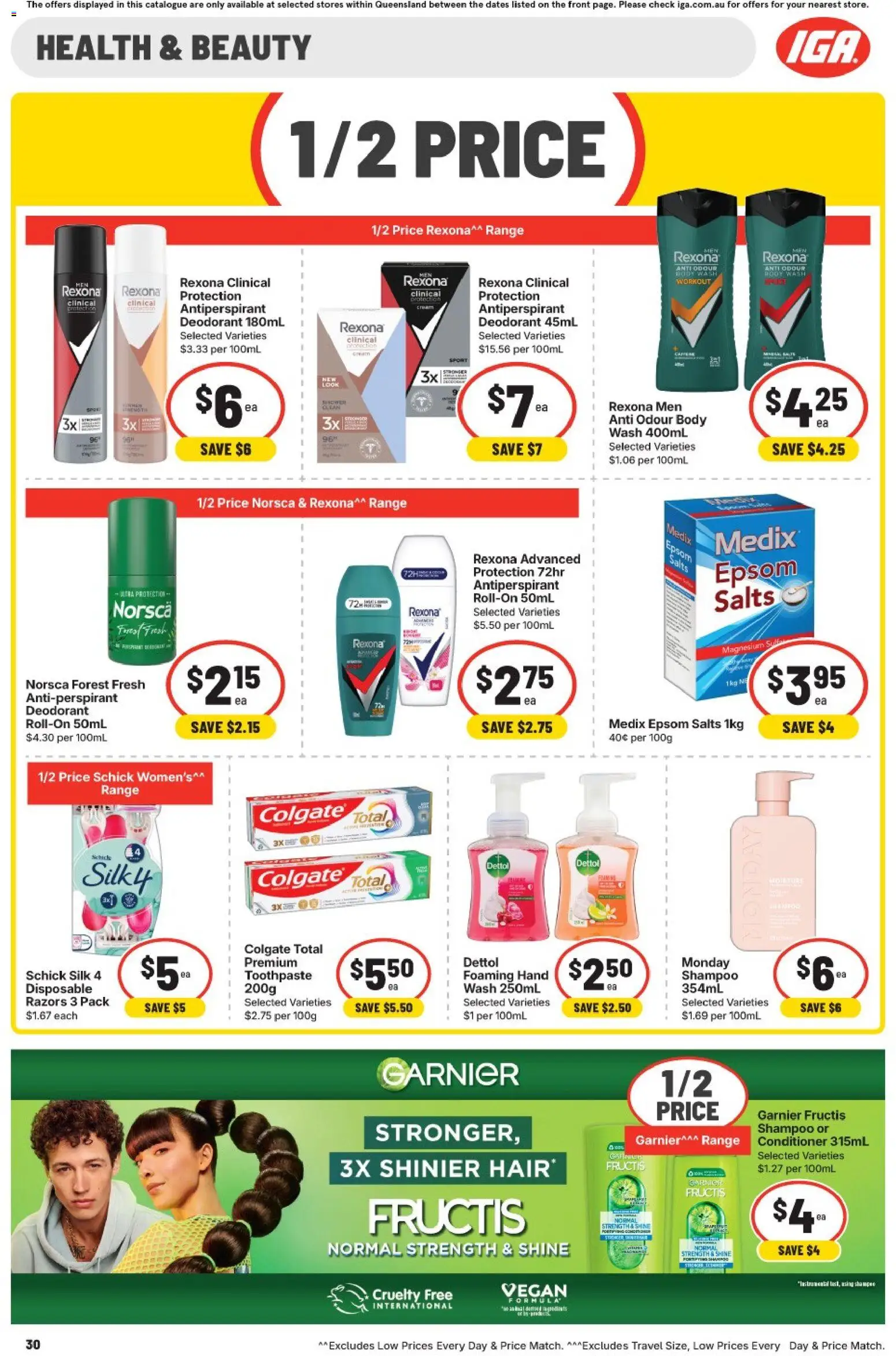 IGA catalogue - valid from 15/07/2026 | Page: 30 | Products: Toilet, Cleaner, Conditioner, Gloves