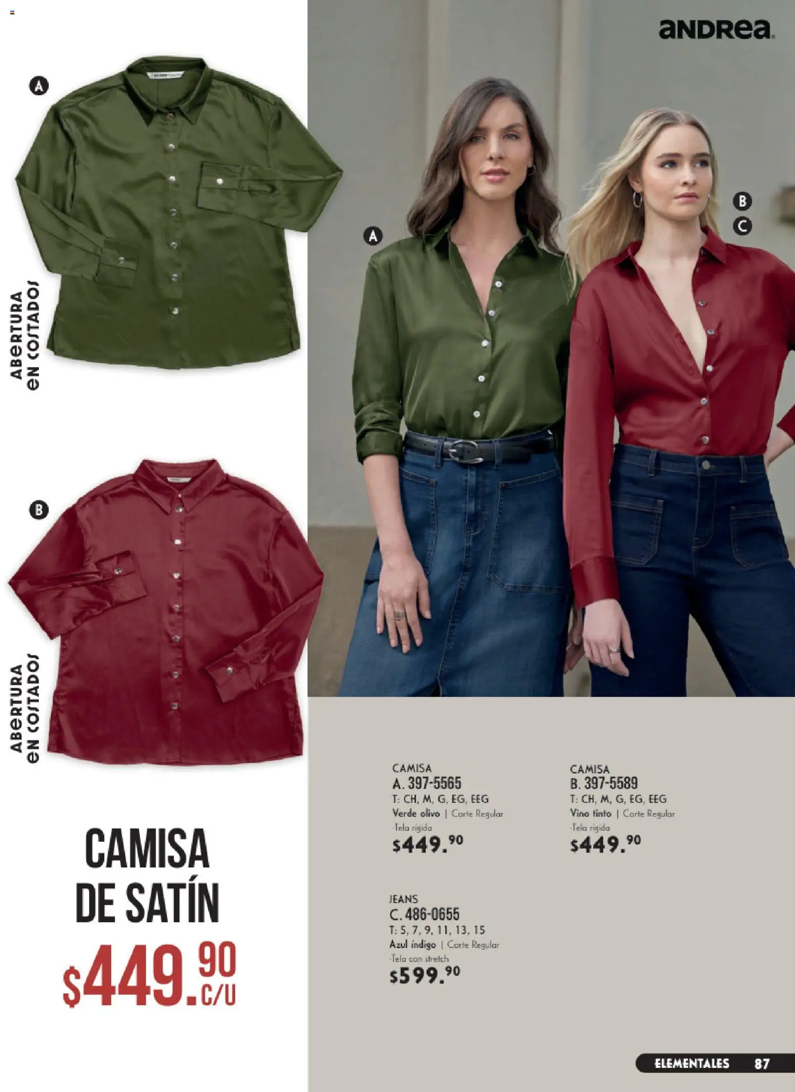 Nuevas ofertas de Andrea válidas en toda la República Mexicana desde el 23/08/2026. ¡Encuentra las mejores ofertas en Andrea catálogo Vestir! | Página: 87 | Productos: Vino tinto, Camisa, Vino